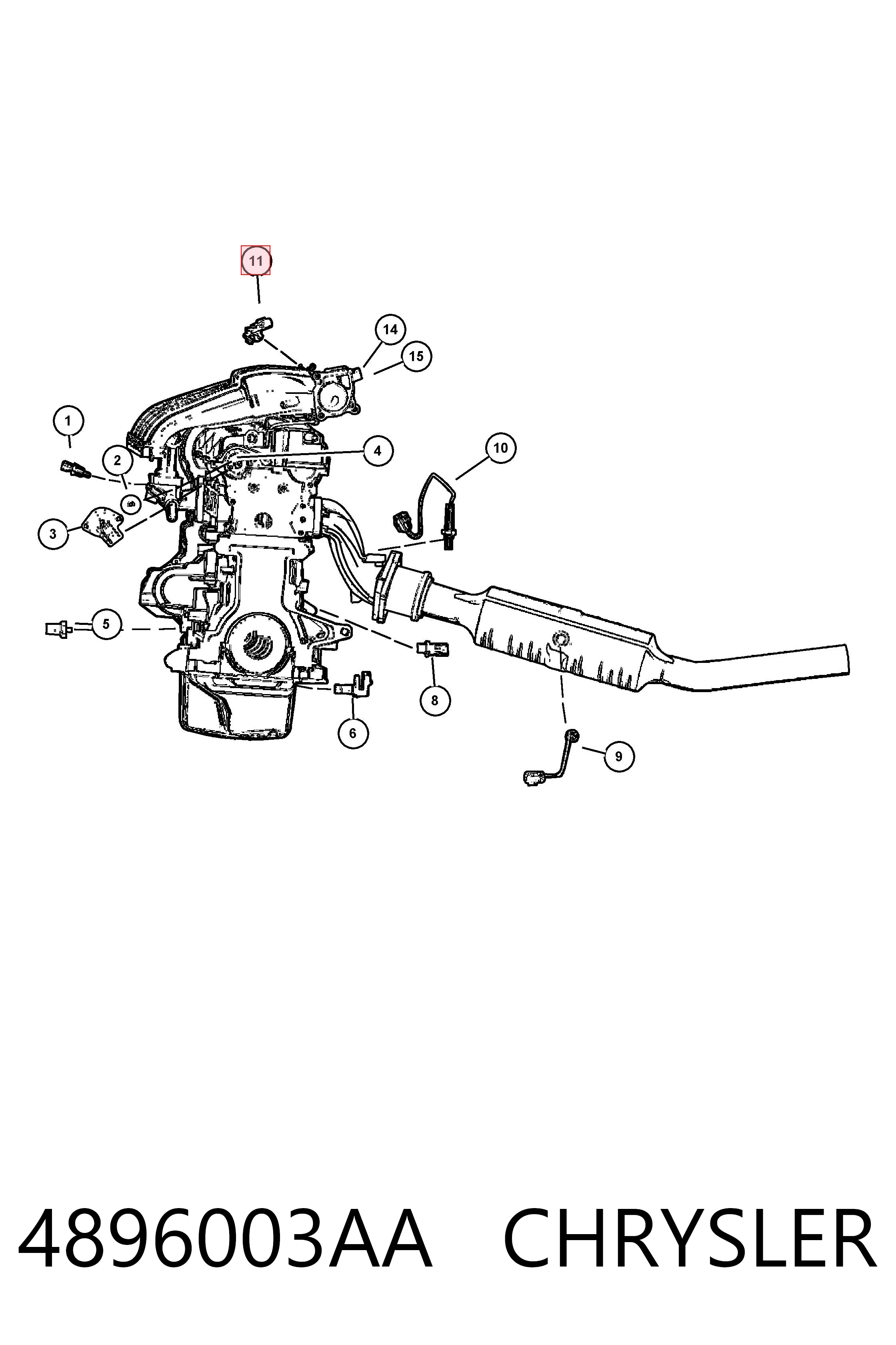 4896003AA Chrysler Датчик наддува