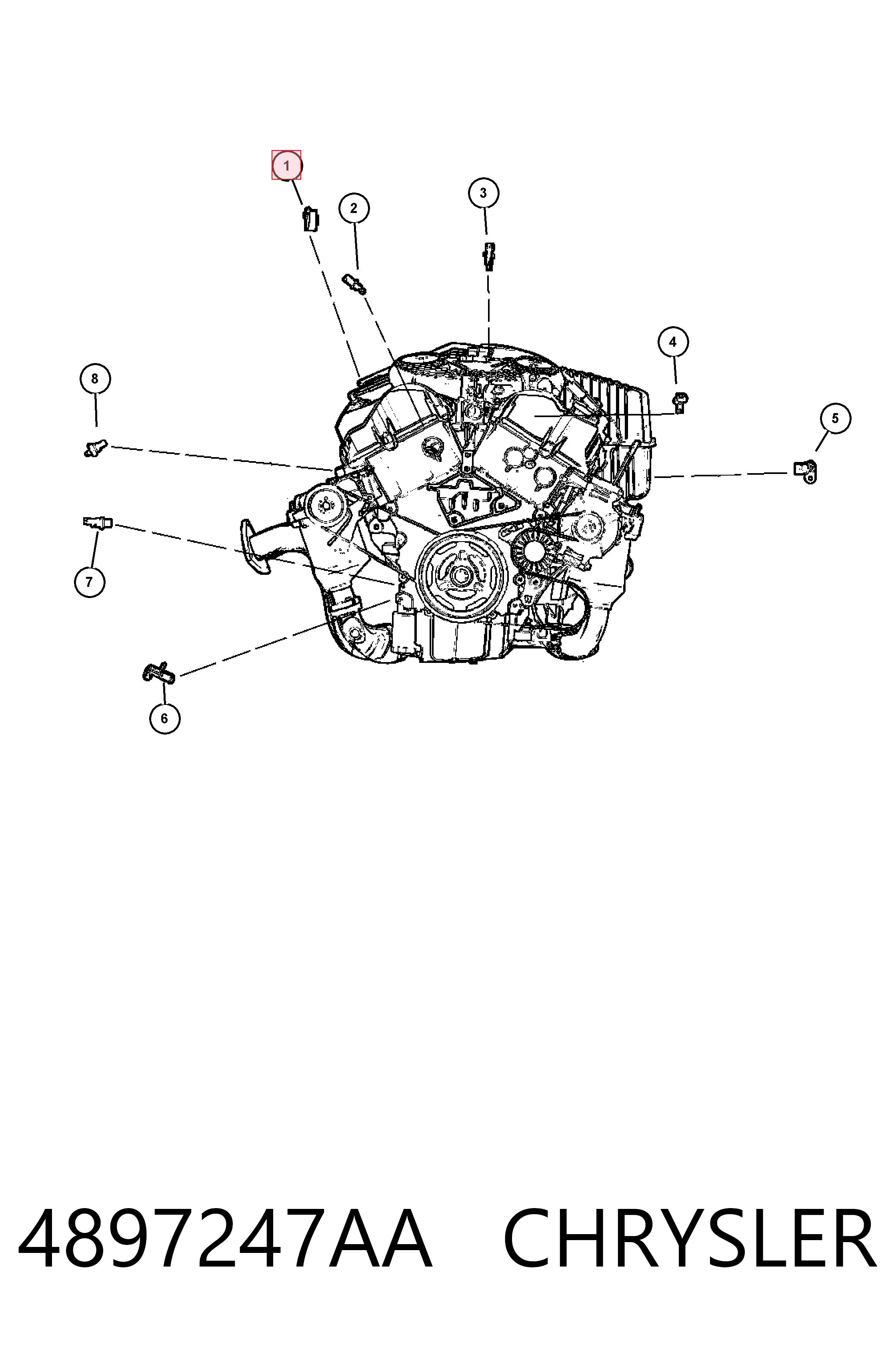 4897247AA Chrysler Датчик положення дросельної заслінки (потенціометр)