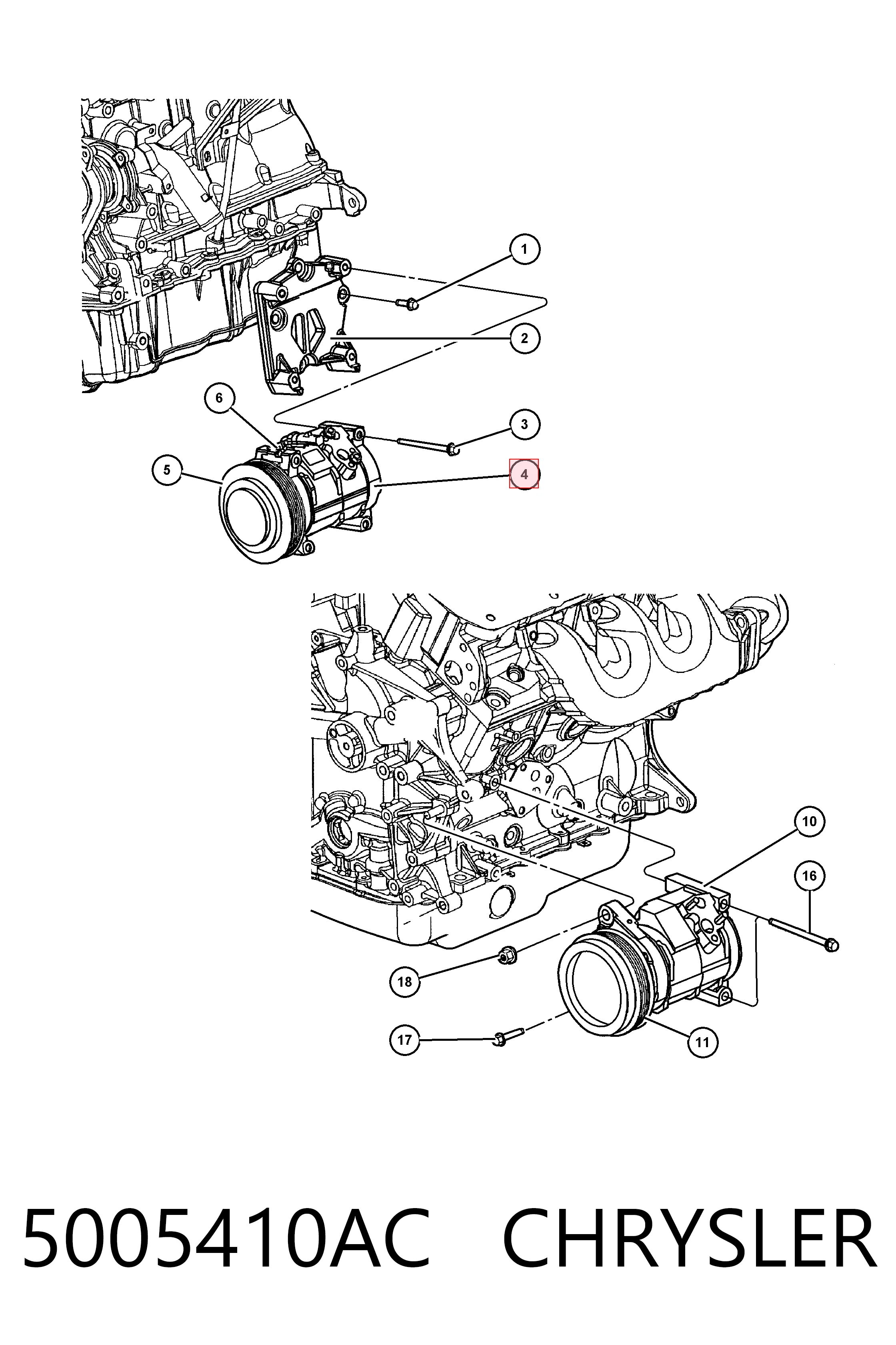 5005410AC Chrysler Компресор холодоагенту