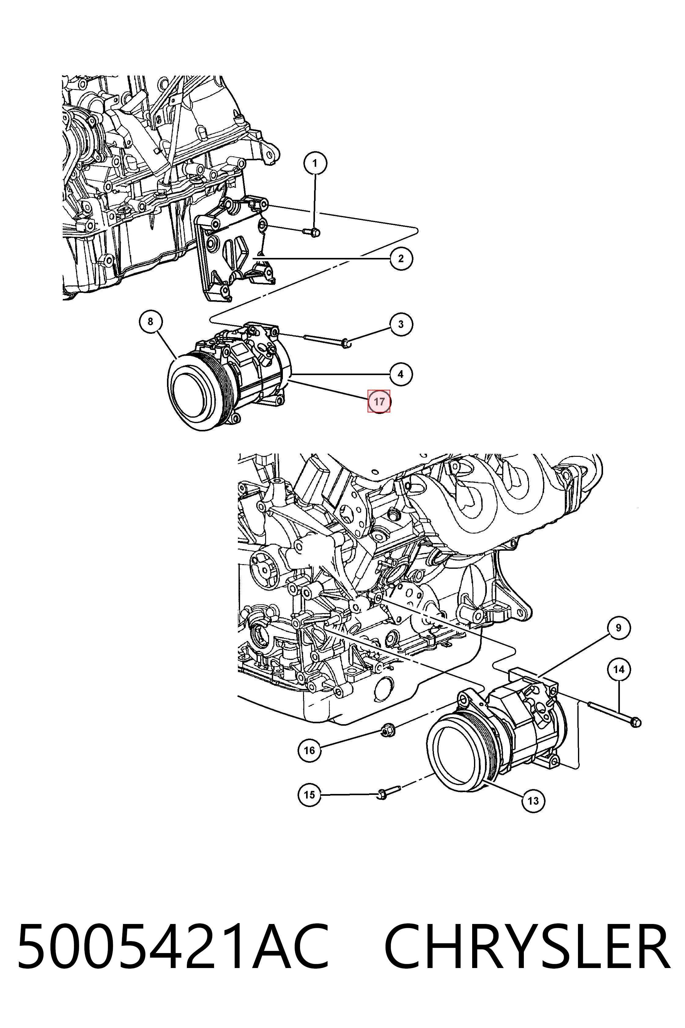5005421AC Chrysler Компресор холодоагенту