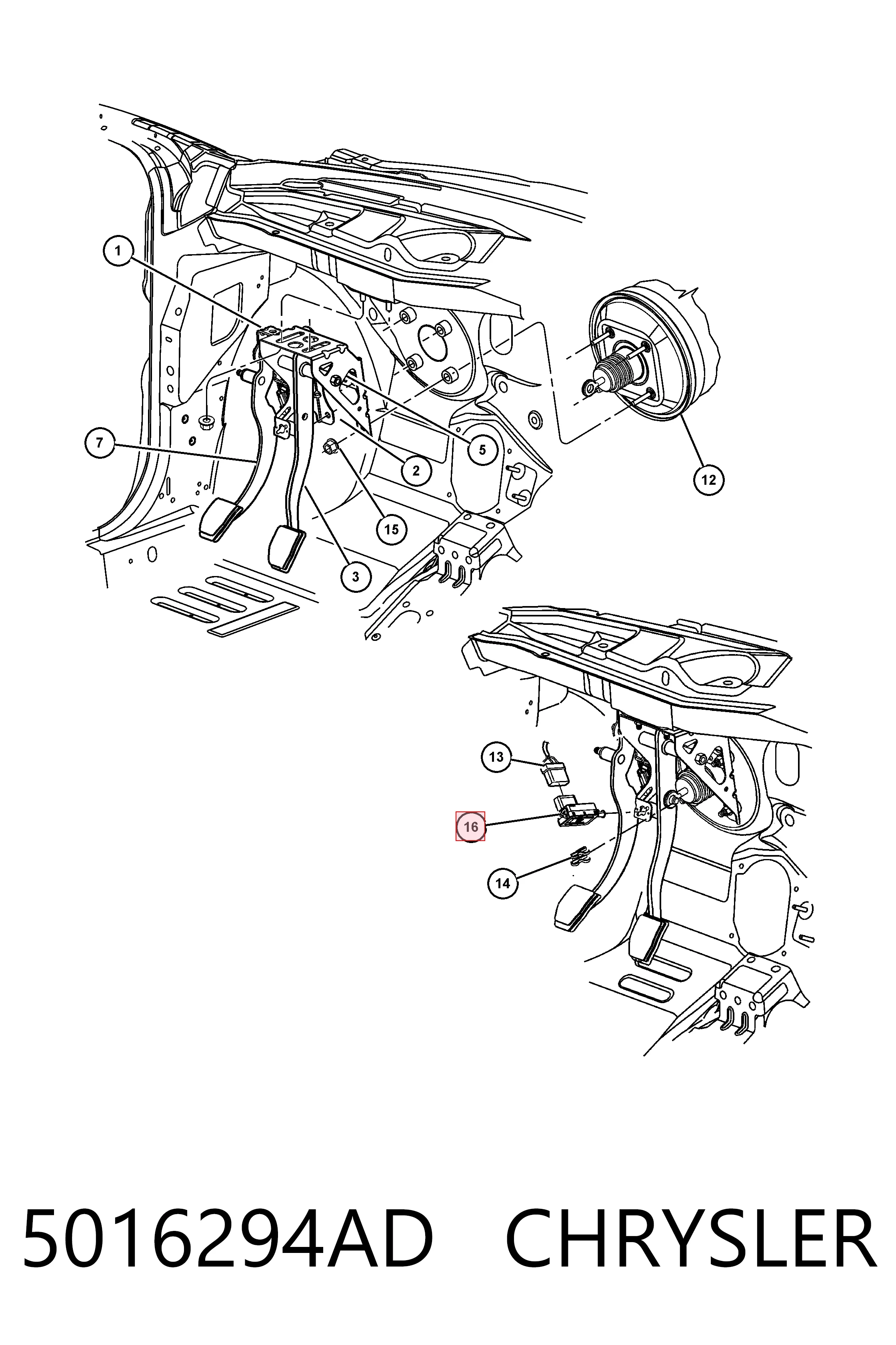 Кнопка стоп-сигналу Fiat/Alfa/Lancia K05016294AD ціна, від 11.25 USD