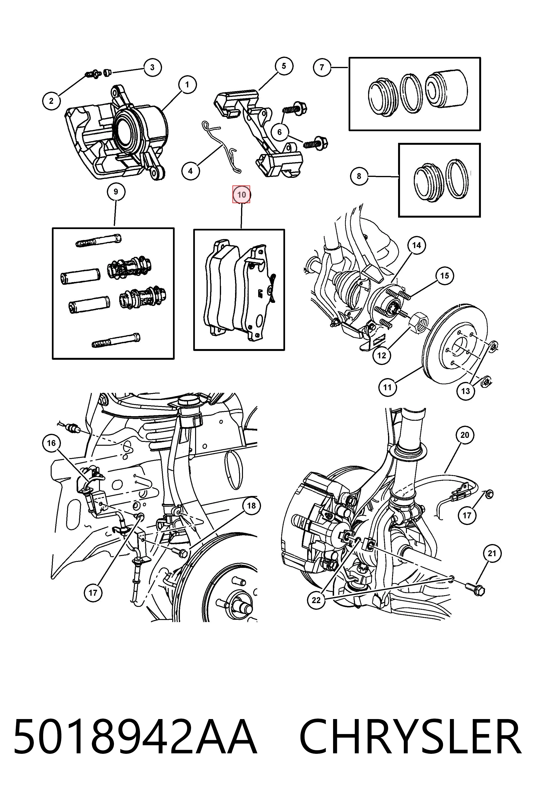 Передні тормозні колодки 17D869M General Motors