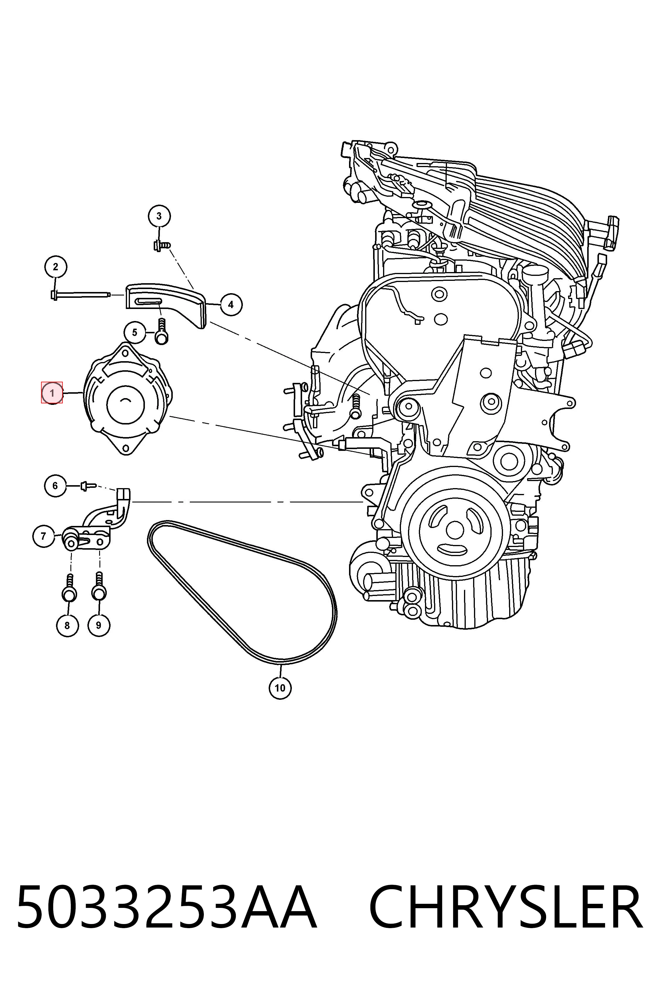 5033253AA Chrysler Авто генератор