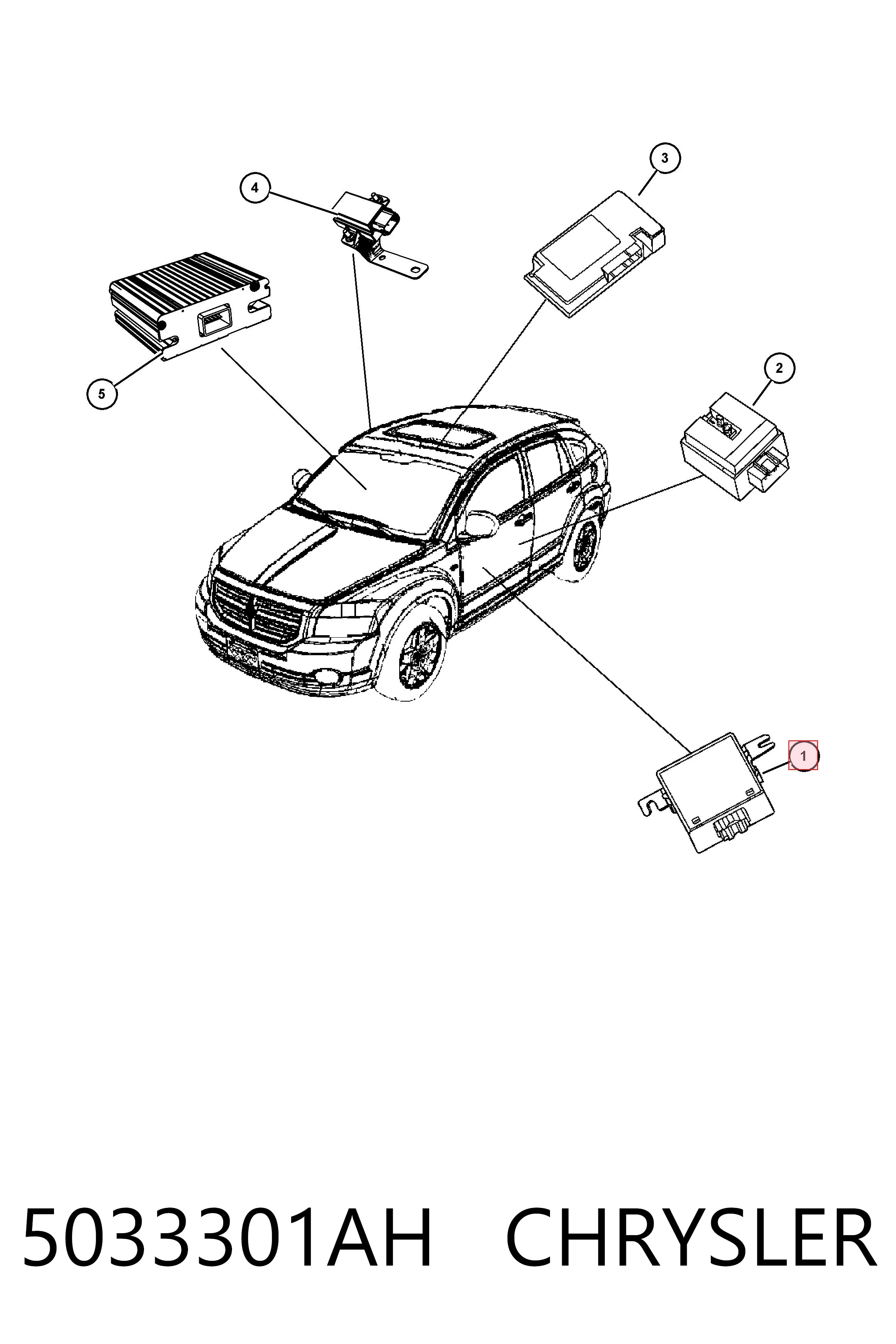 Модуль керування (ЕБУ) повним приводом K05033301AF Fiat/Alfa/Lancia