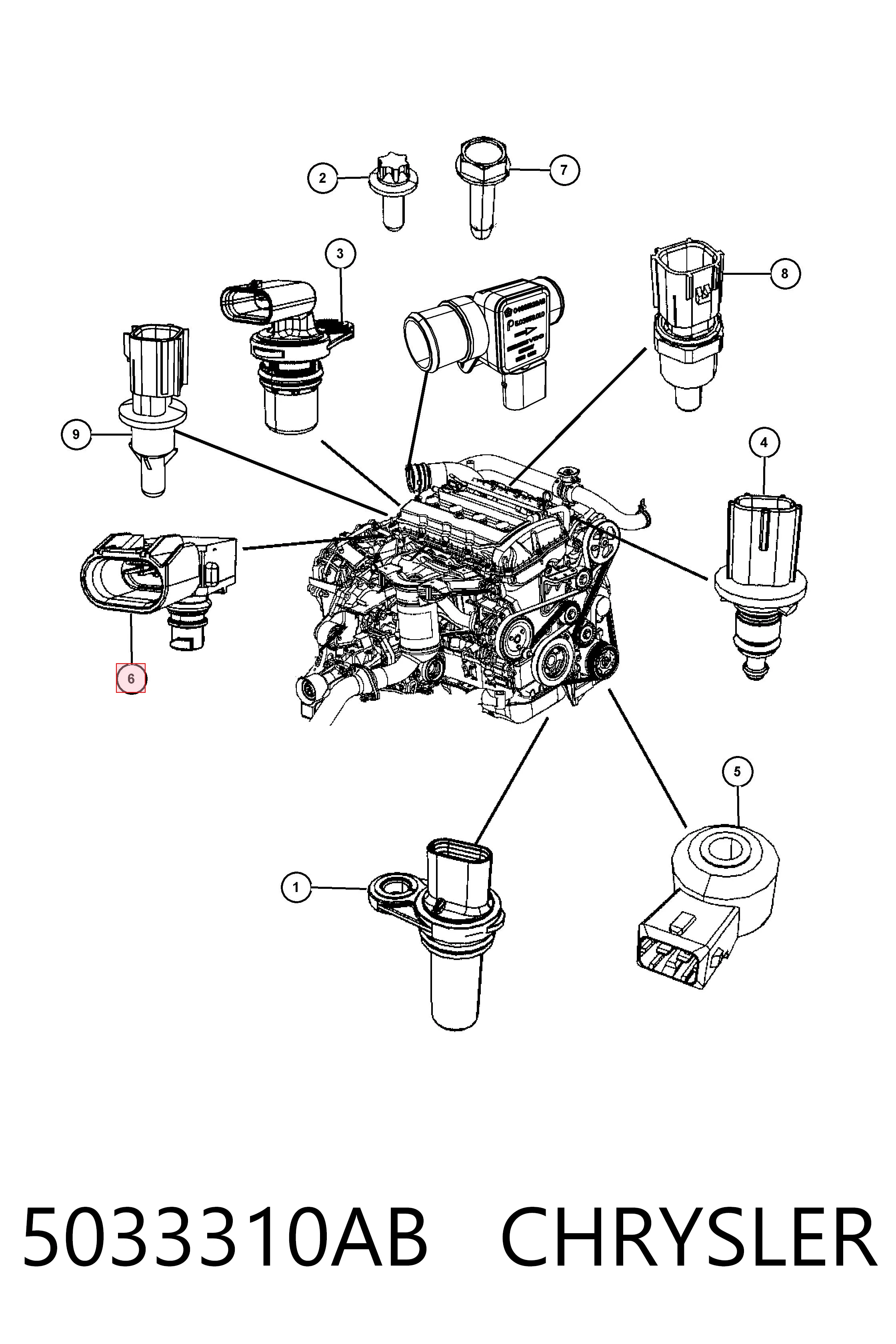 5033310AB Chrysler Датчик наддува