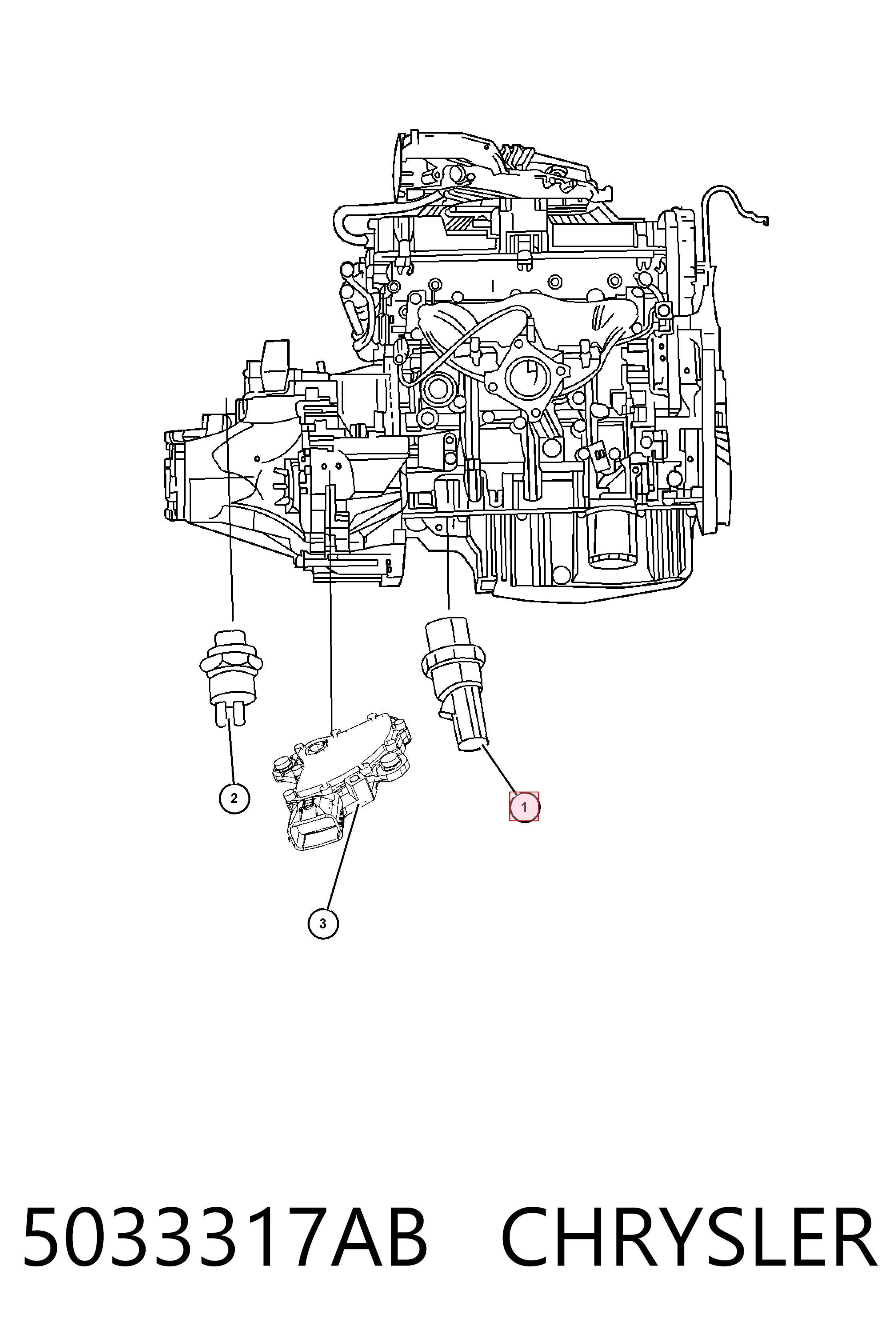 5033317AB Chrysler Датчик показника тиску масла