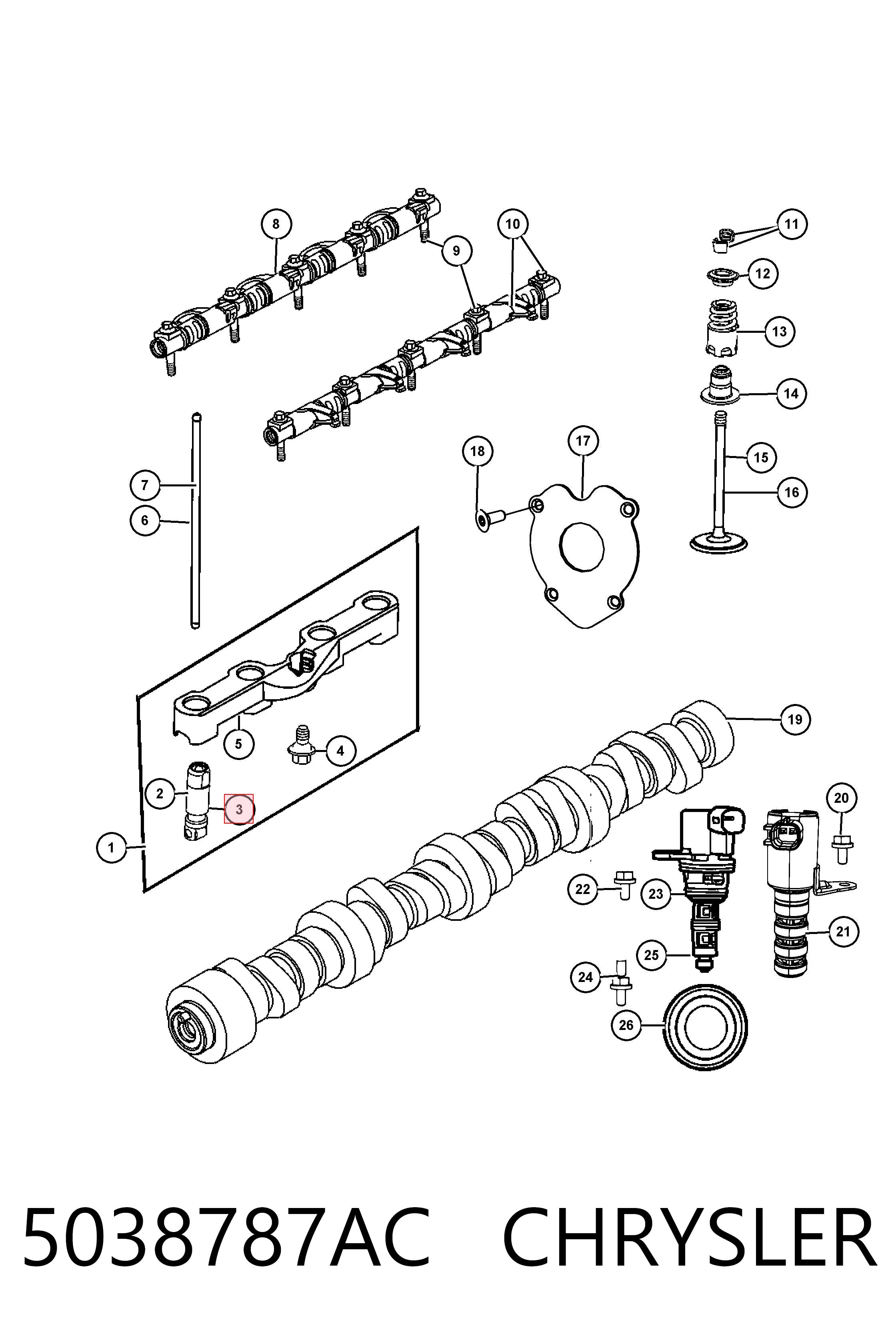 Купити K53021572AF Fiat/Alfa/Lancia Штовхач клапанів двигуна