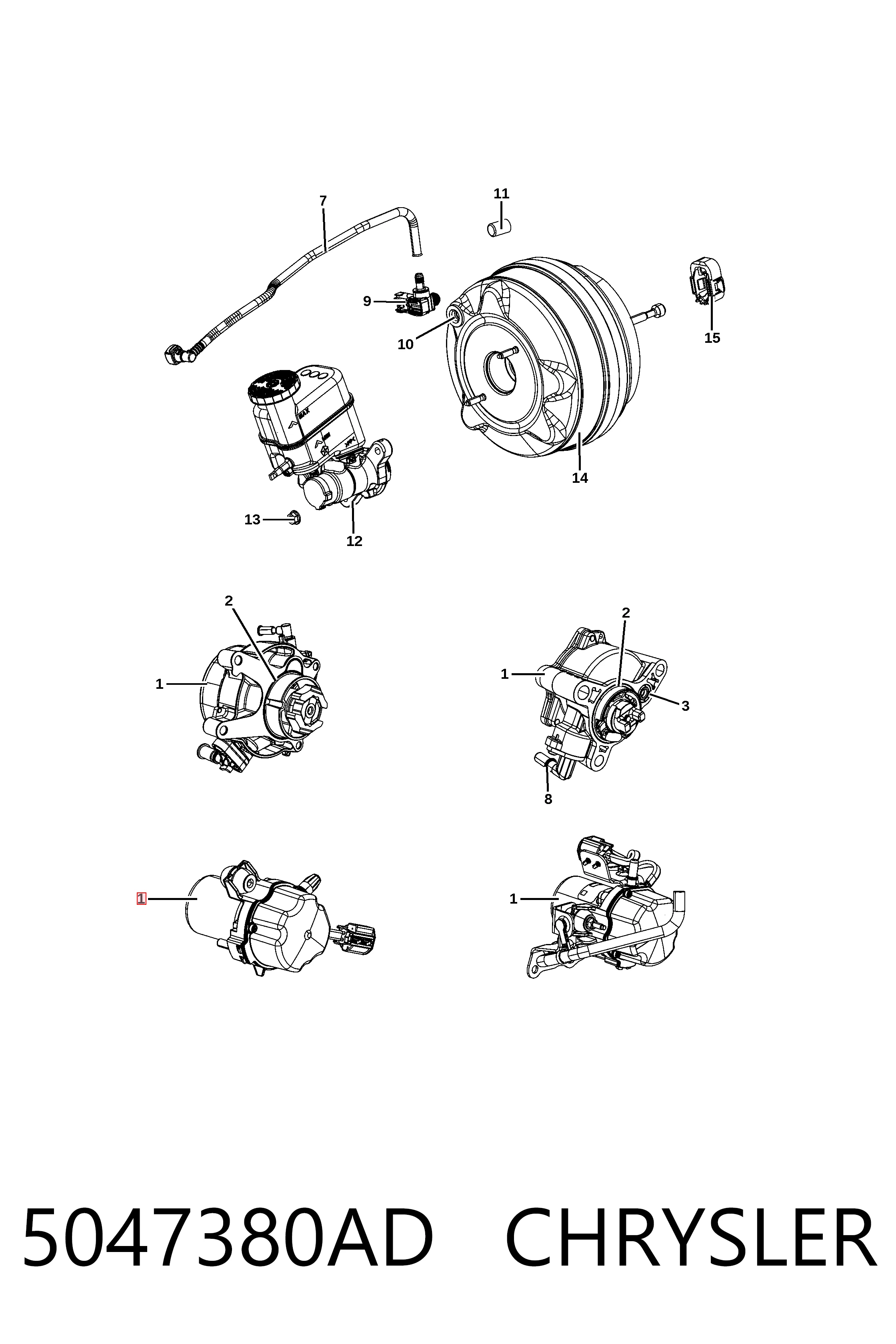5047380AD Chrysler Насос вакуумний