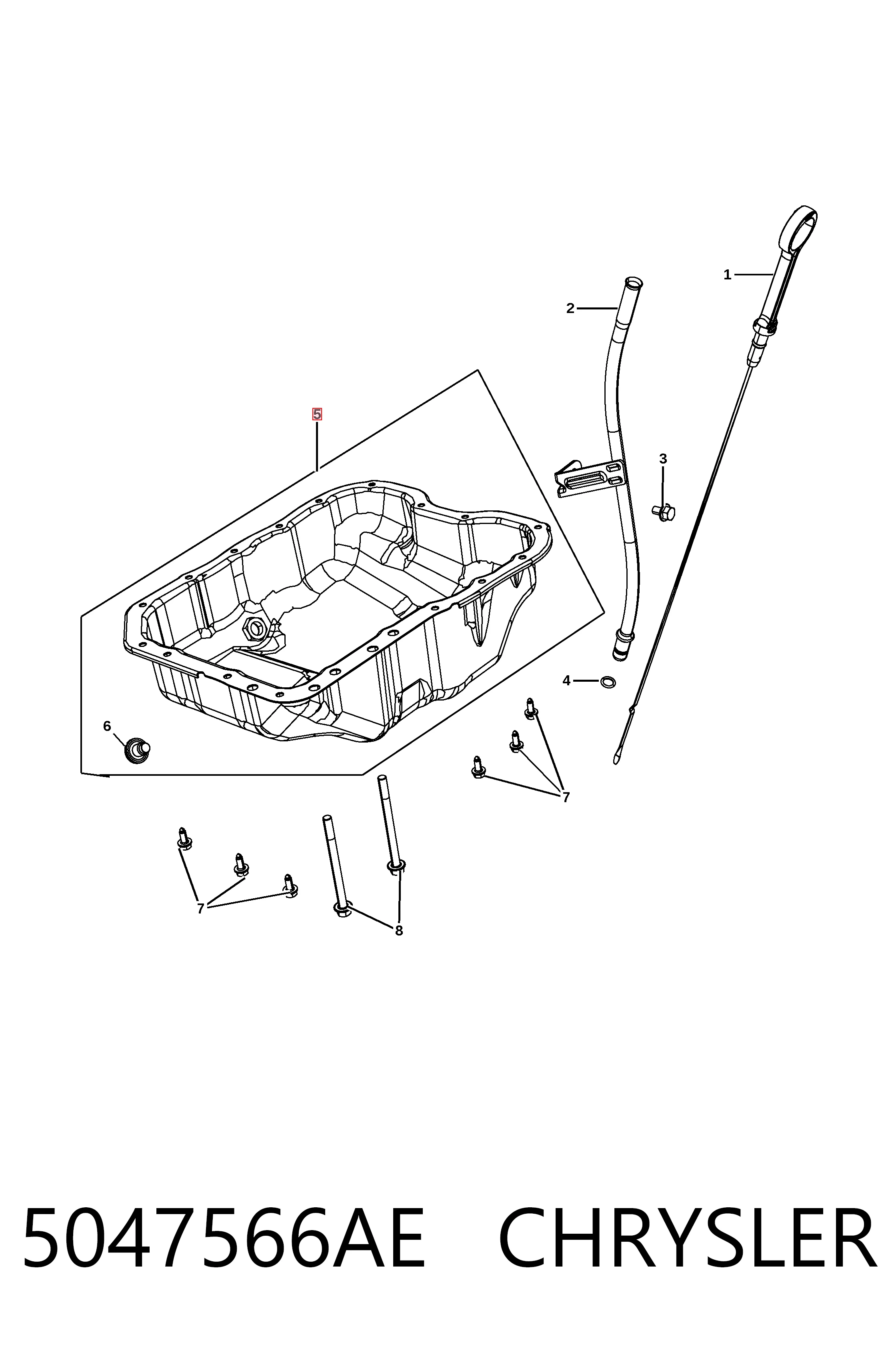 Купити K05047566AE Fiat/Alfa/Lancia Захист двигуна