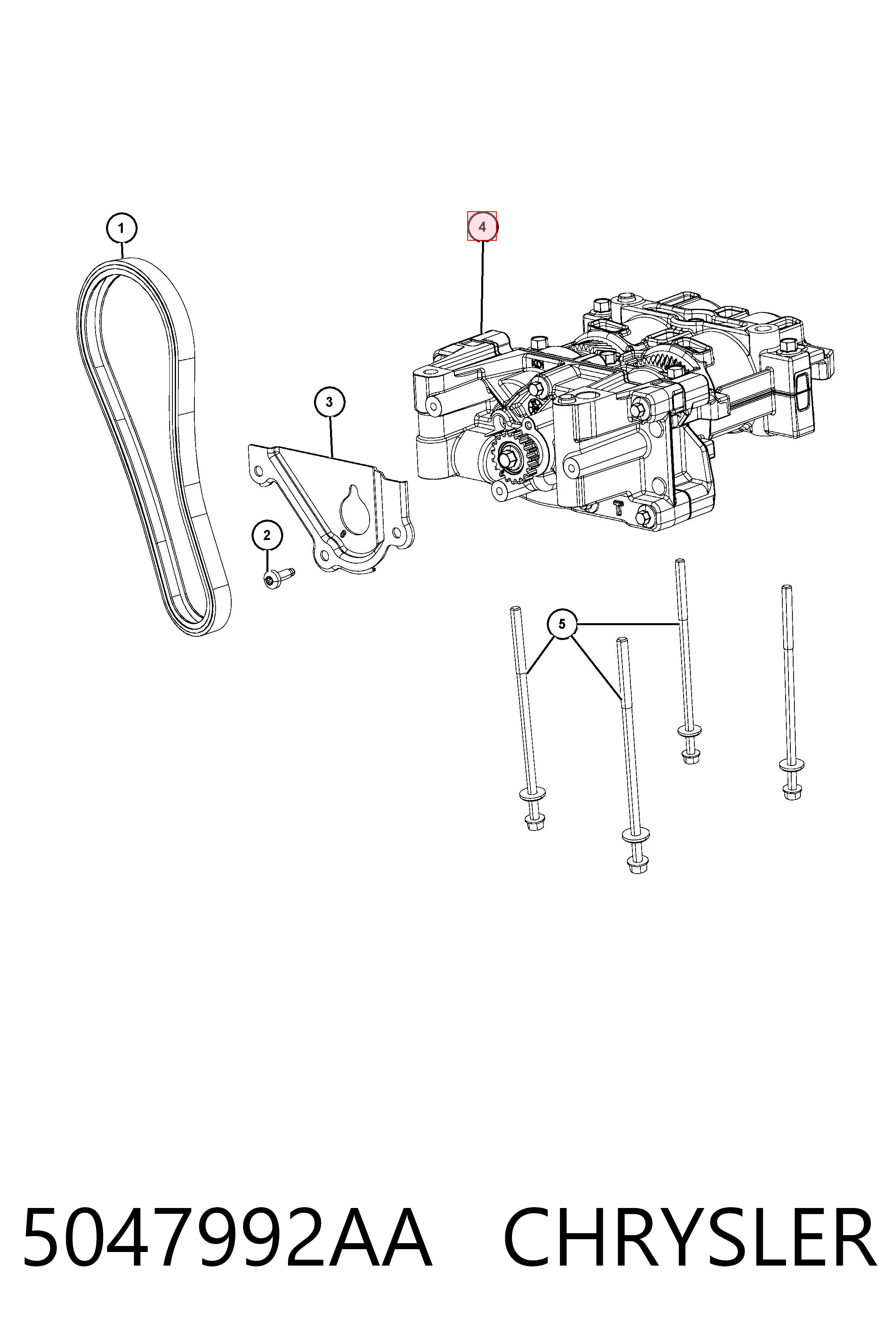 Купити K05047992AB Fiat/Alfa/Lancia Балансувальний вал