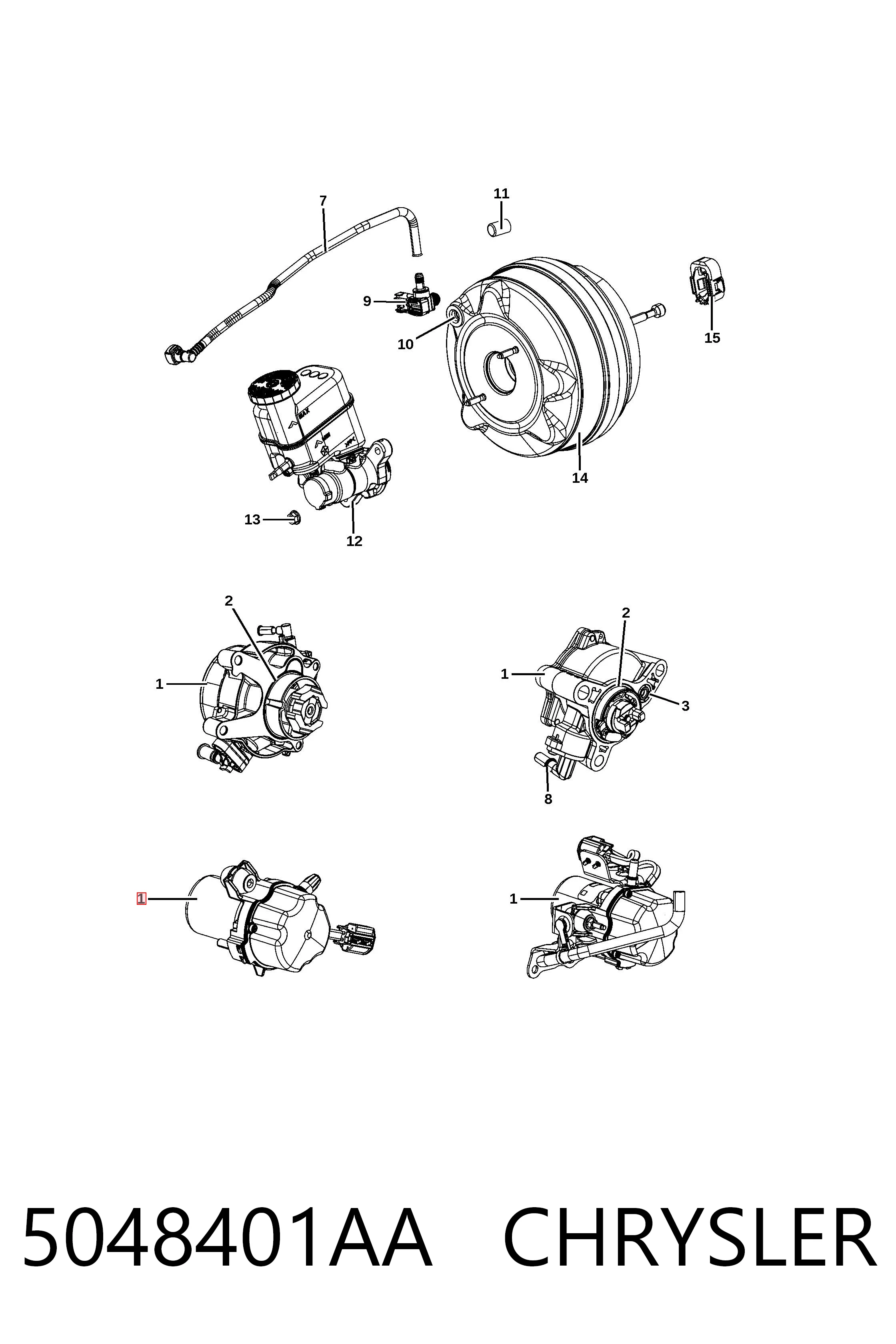 5048401AA Chrysler Насос вакуумний