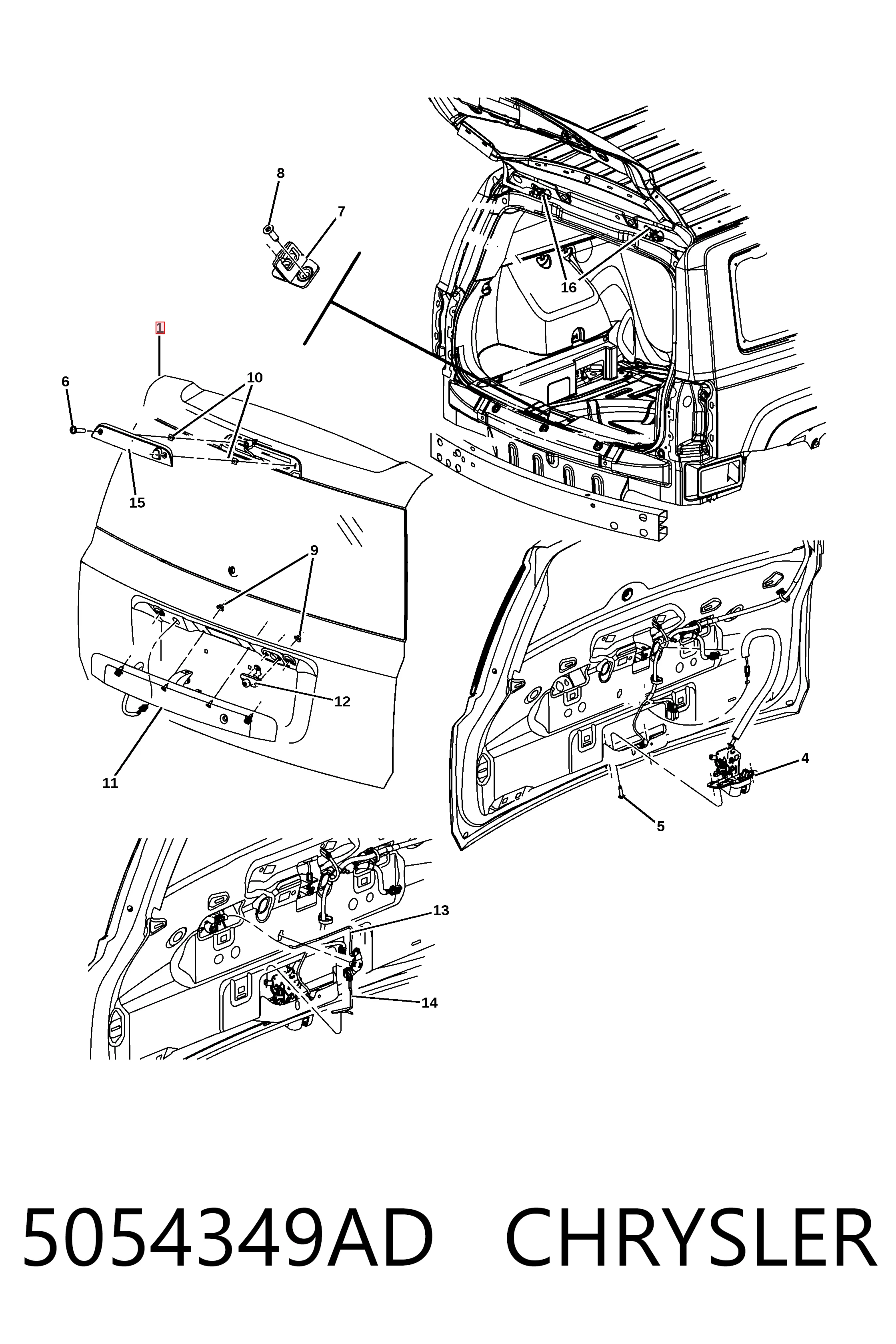 5054349AD Chrysler Треті двері