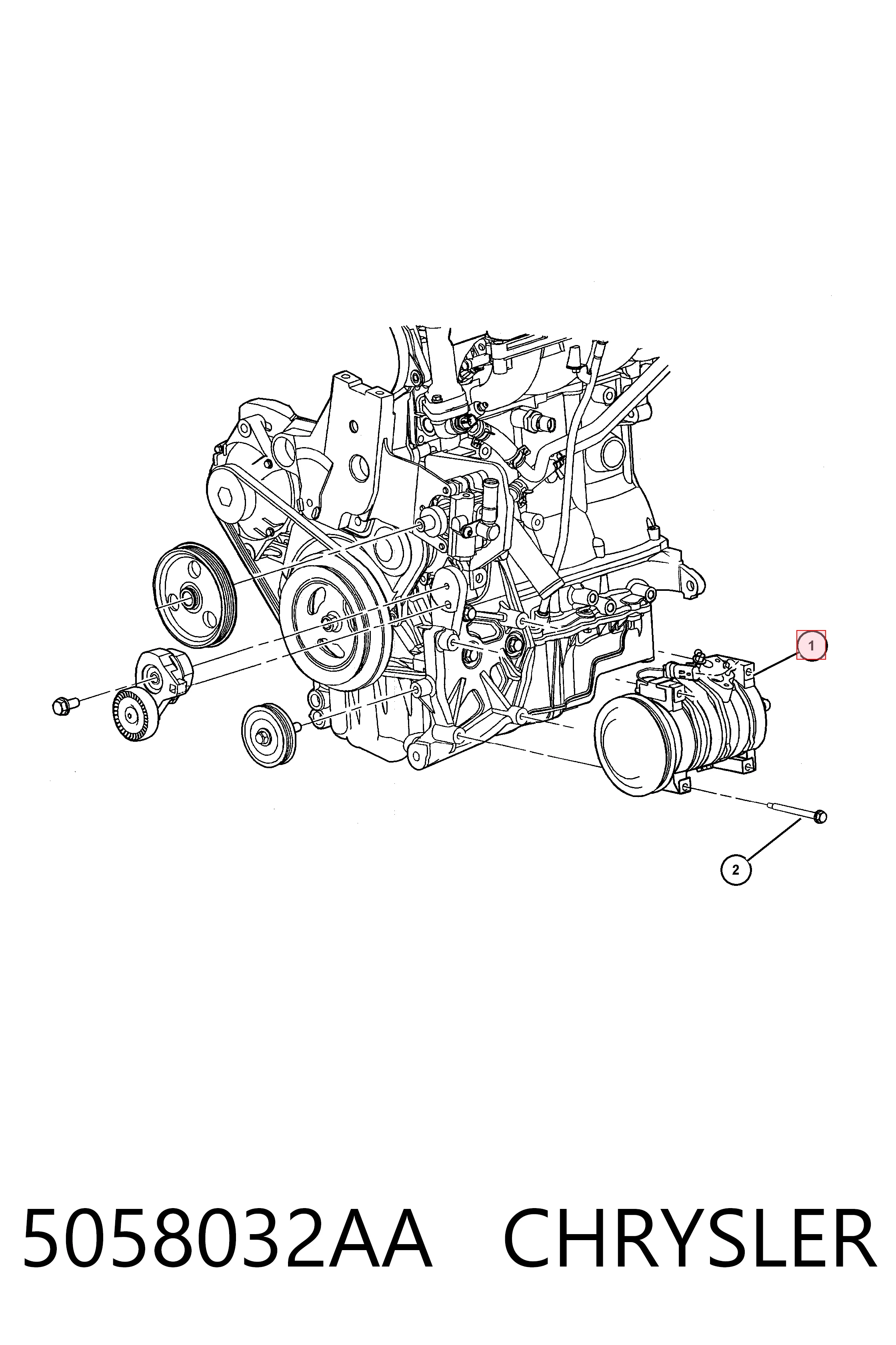 5058032AA Chrysler Компресор холодоагенту