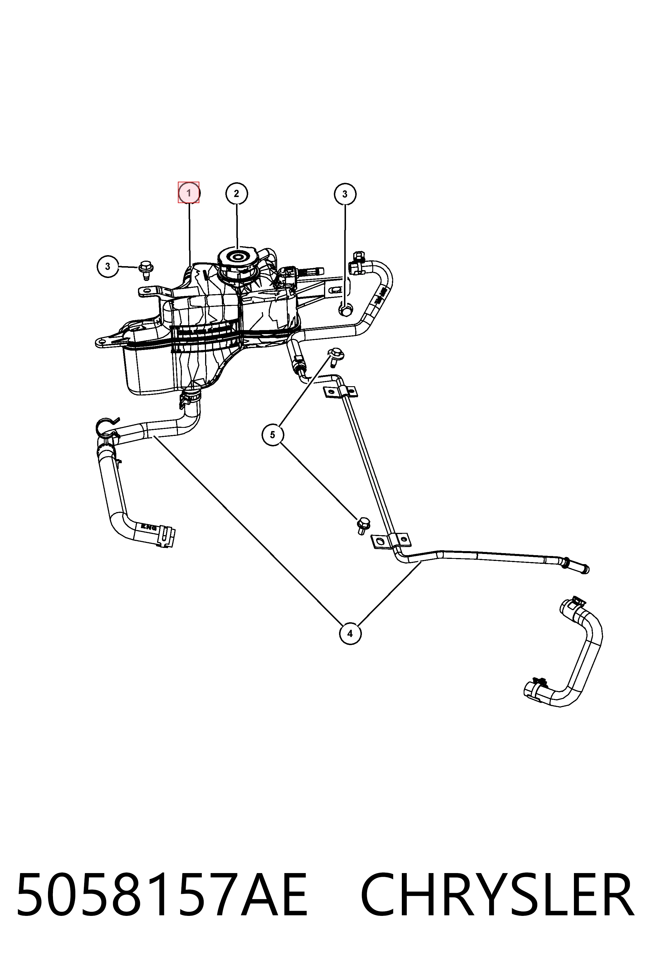 K05058157AD Fiat/Alfa/Lancia Розширювальний бачок охолодження