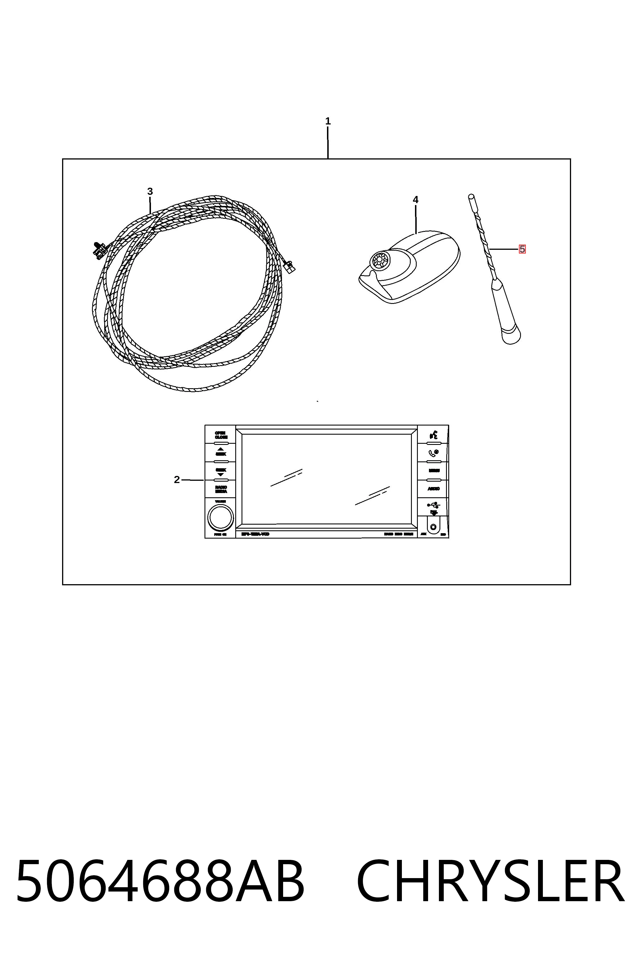 Шток антени Fiat/Alfa/Lancia K05091100AB ціна, від 12.67 USD