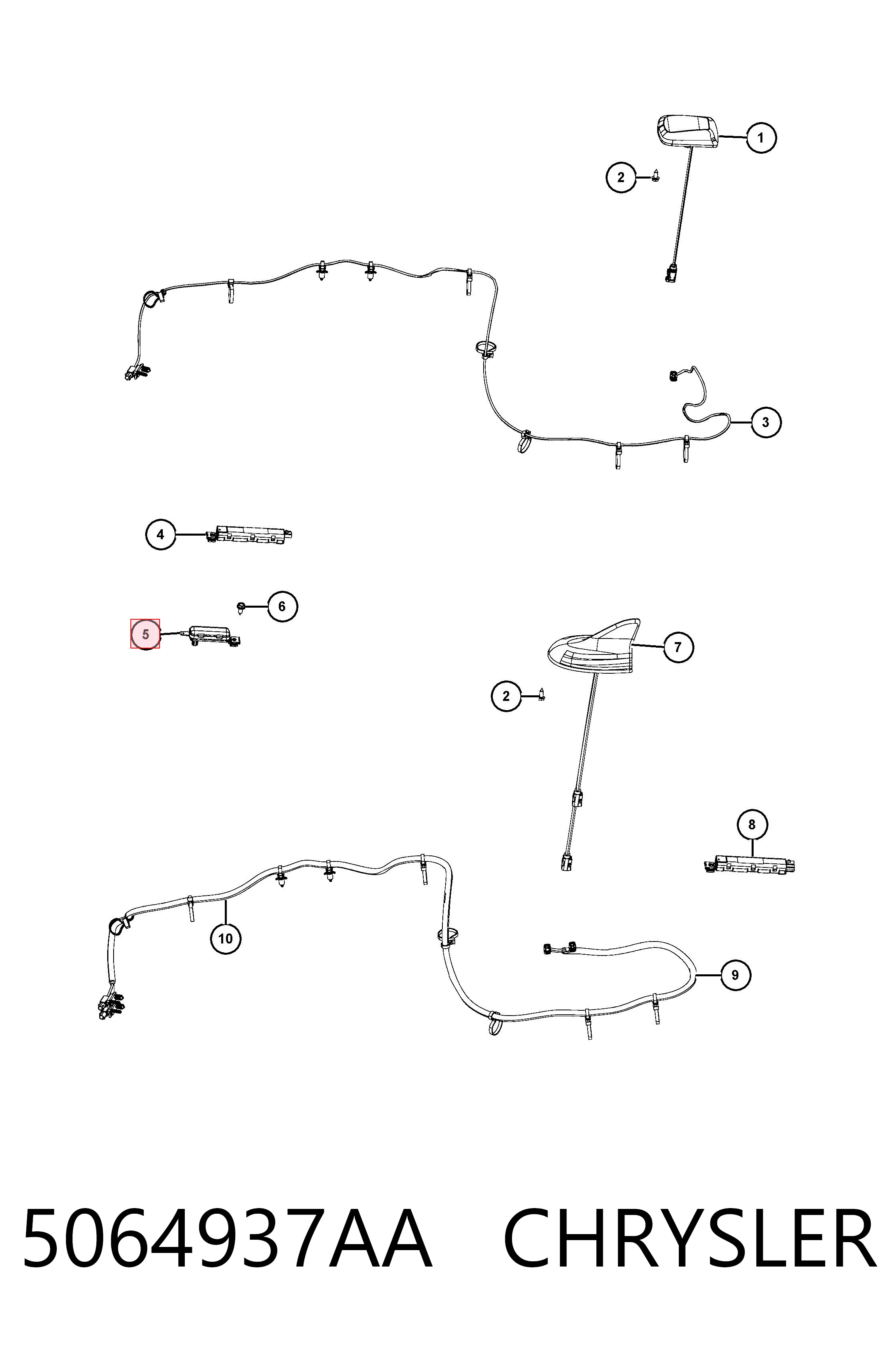  Fiat/Alfa/Lancia K05064937AA ціна, від 3.81 USD