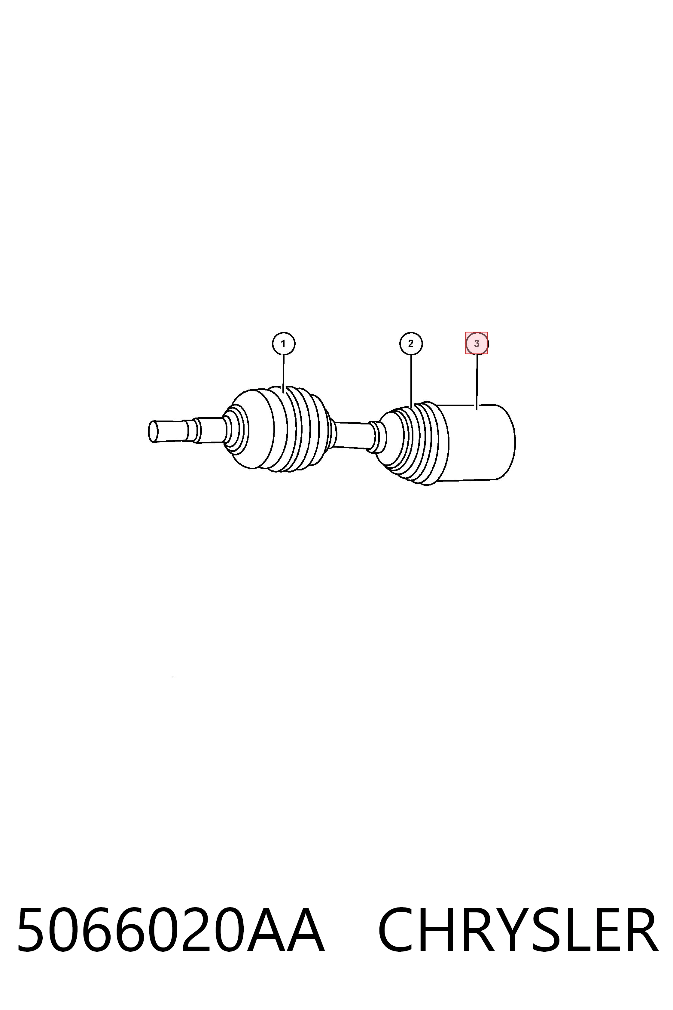 Піввісь передня, права Fiat/Alfa/Lancia K05066020AA ціна, від 97.70 USD