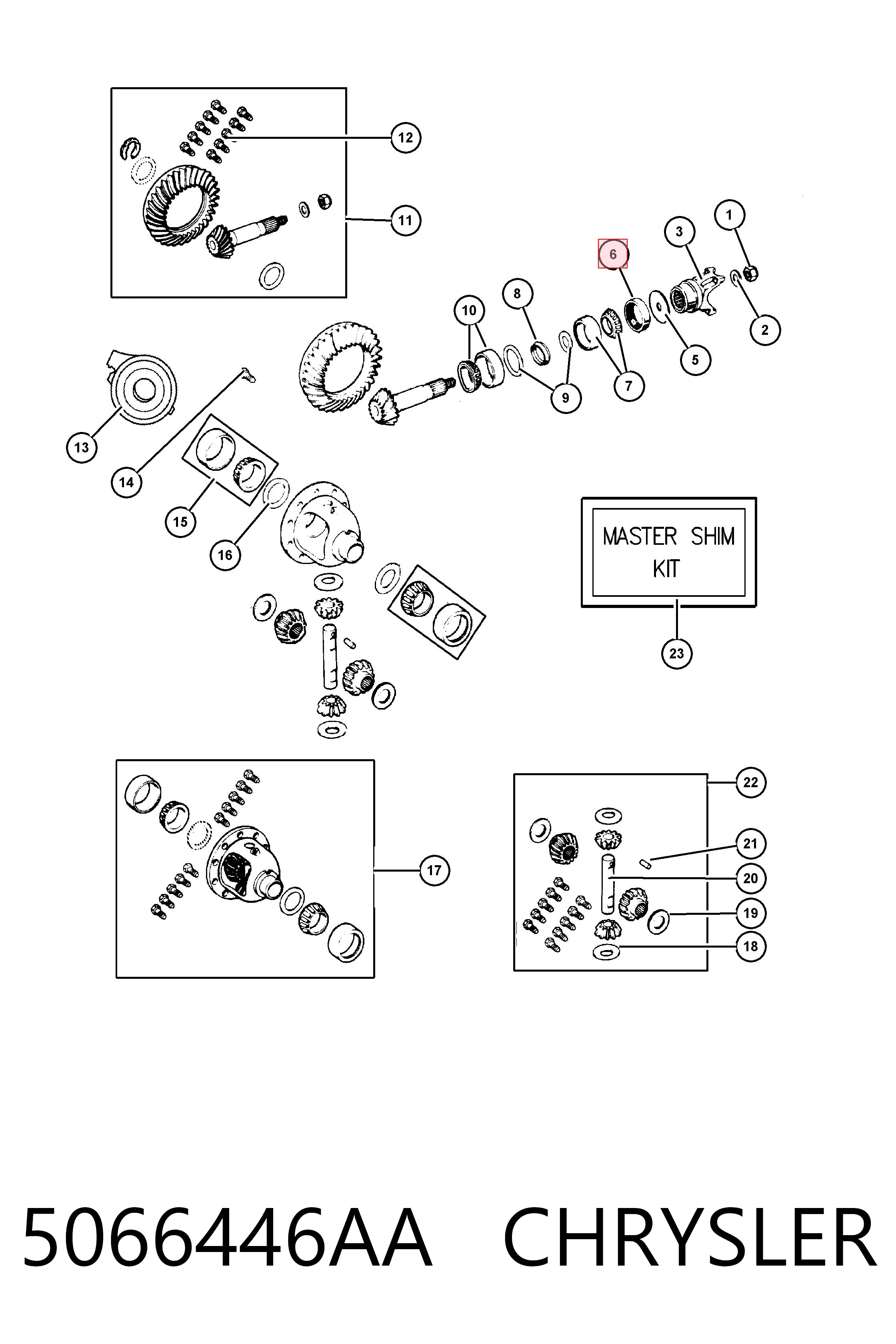Сальник хвостовика редуктора переднього моста Fiat/Alfa/Lancia K05066446AA
