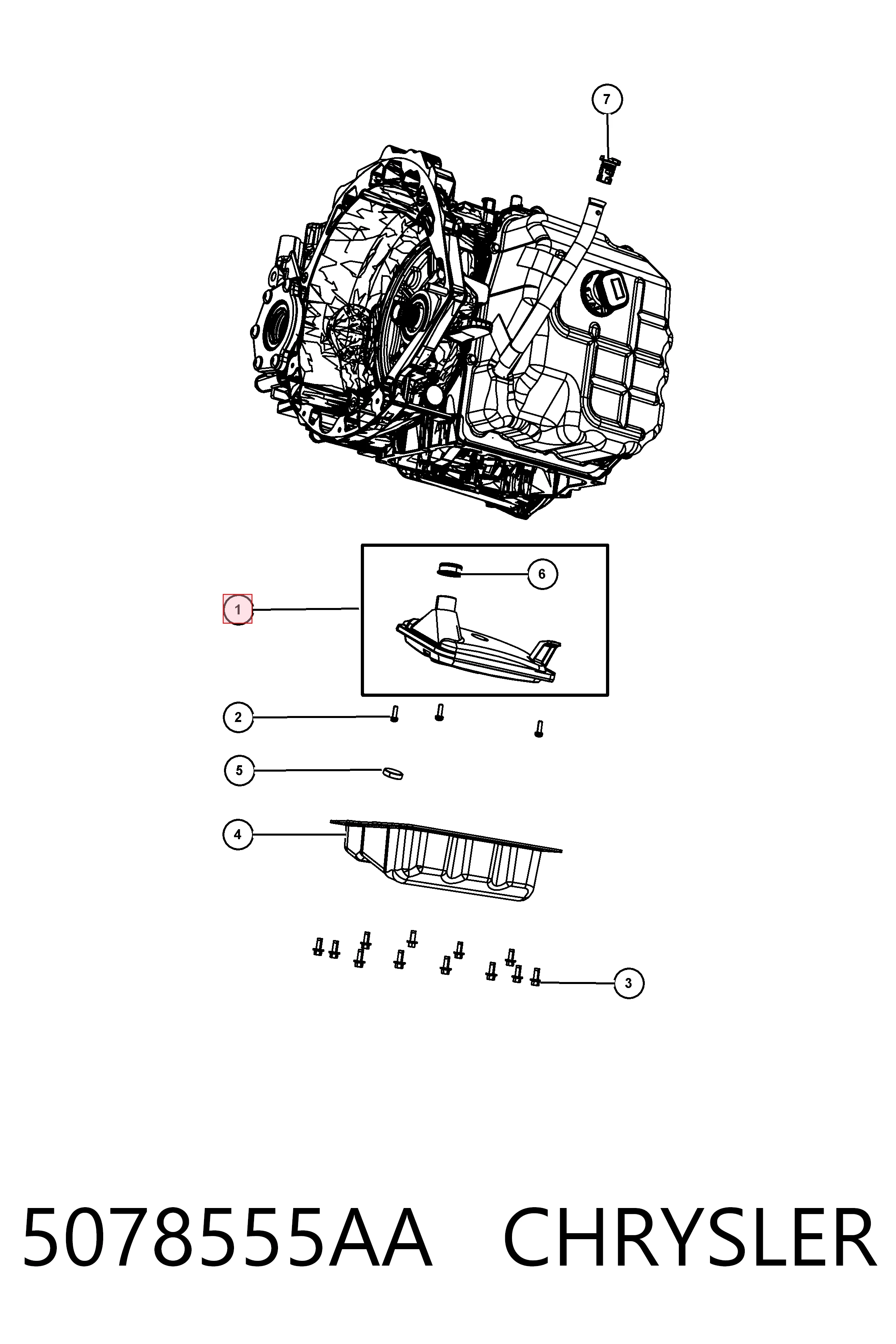 5078555AA Chrysler Масло в коробку автомат