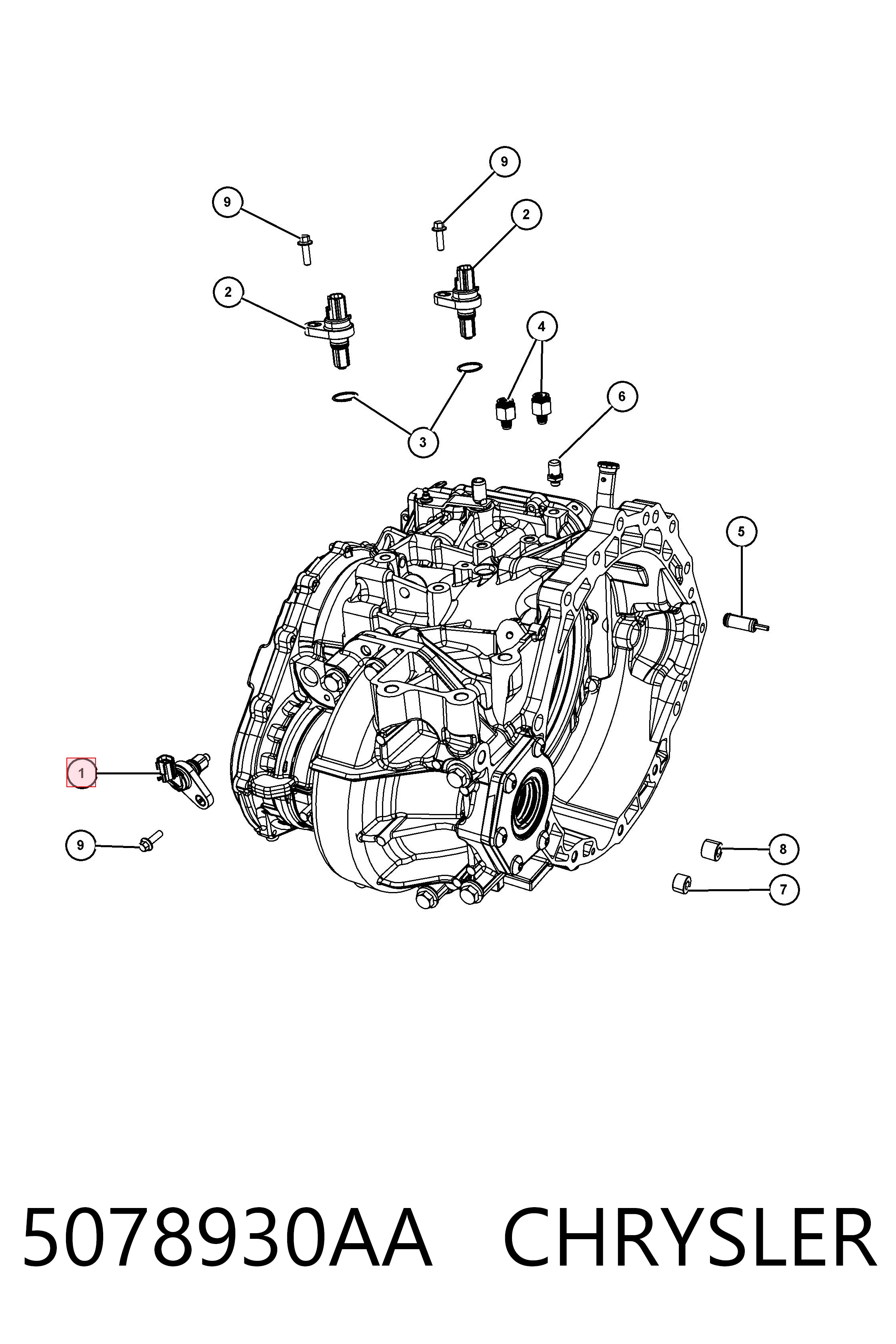  Fiat/Alfa/Lancia K05078930AA ціна, від 36.03 USD