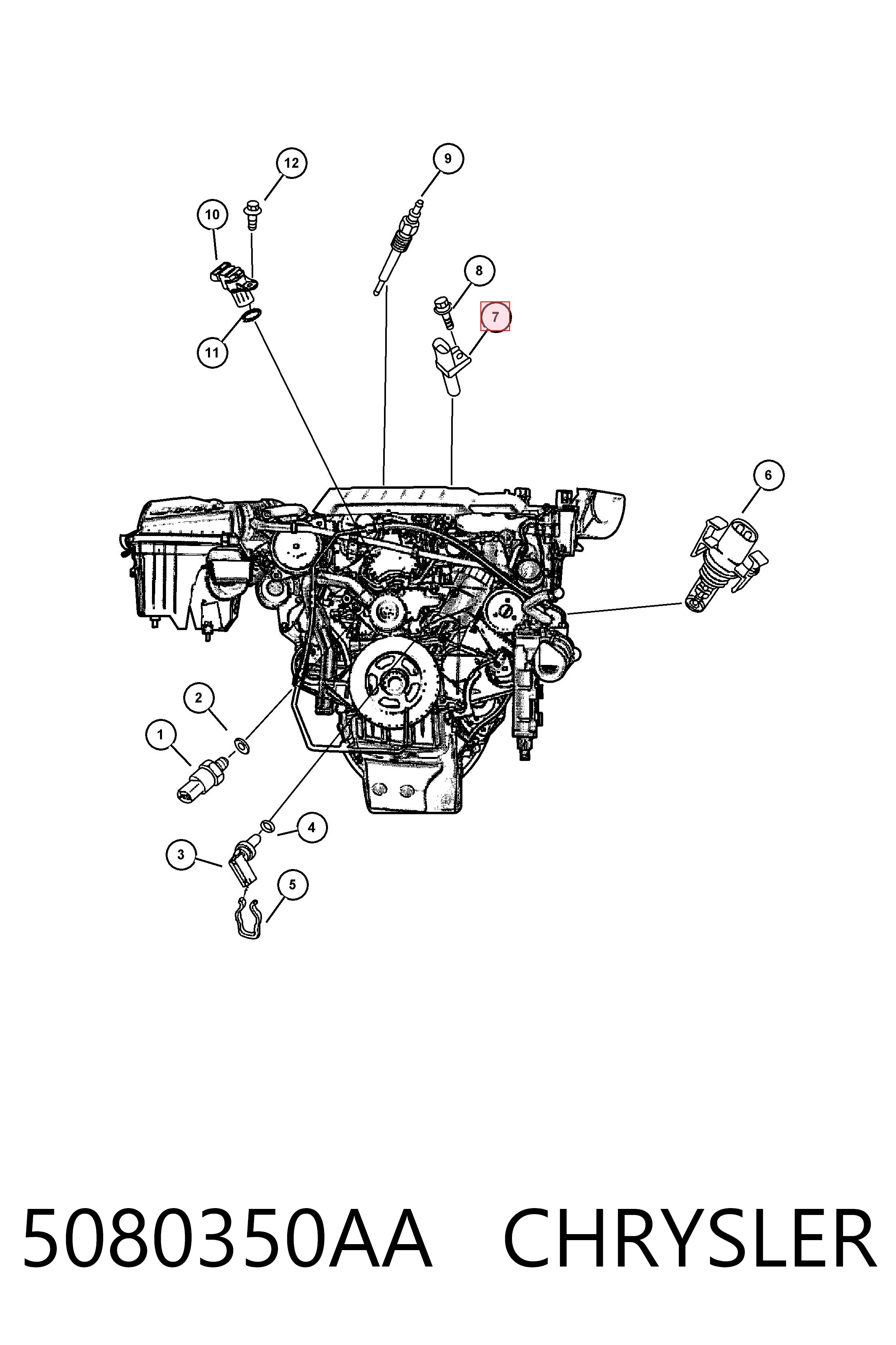 5080350AA Chrysler ДПКВ