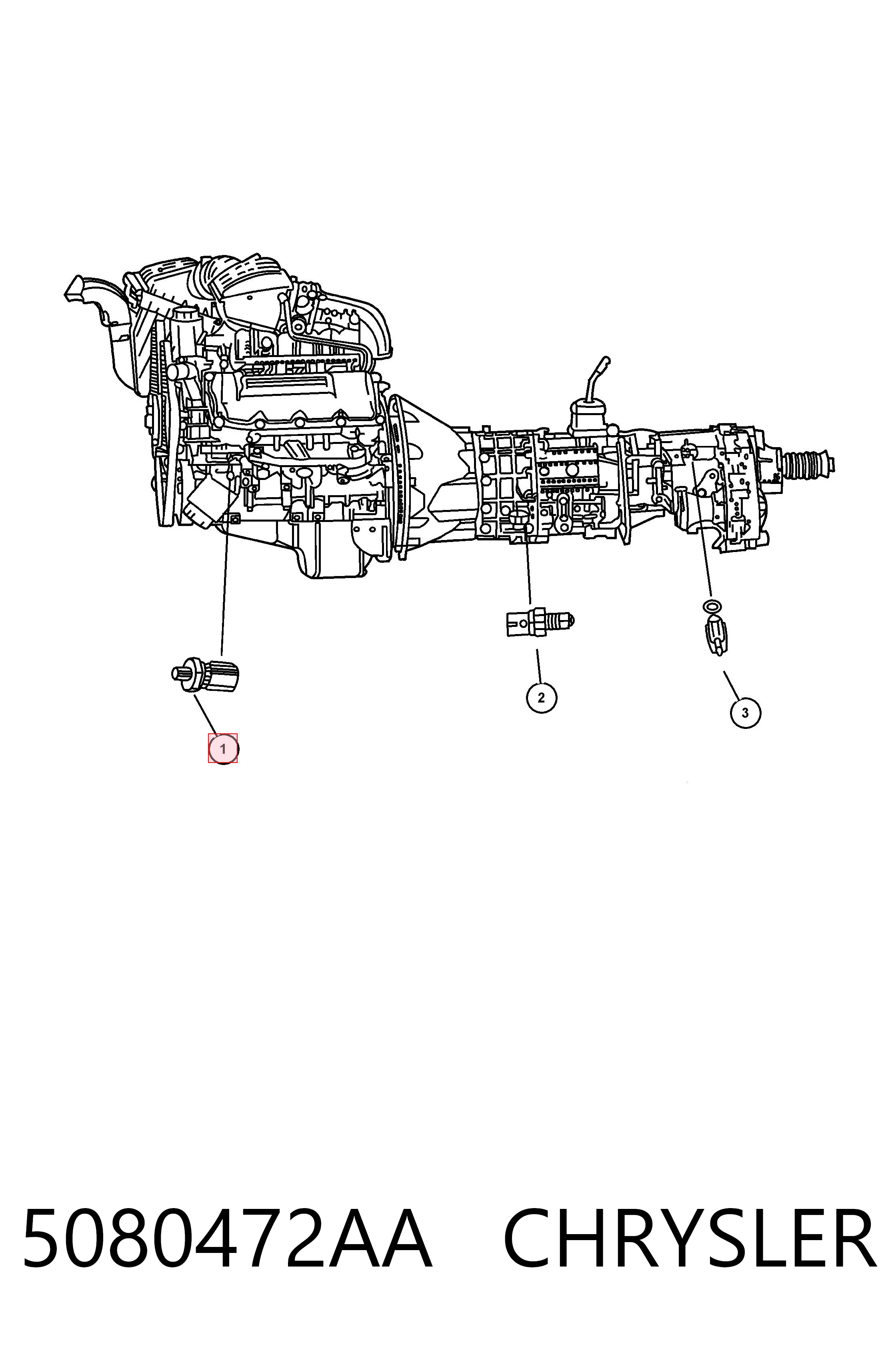 5080472AA Chrysler Датчик показника тиску масла