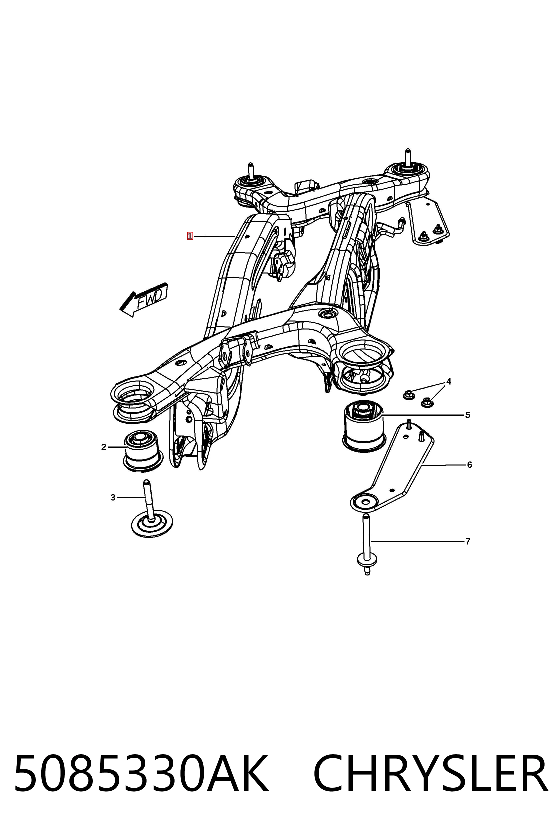 K05151022AI Fiat/Alfa/Lancia Підвіска задня