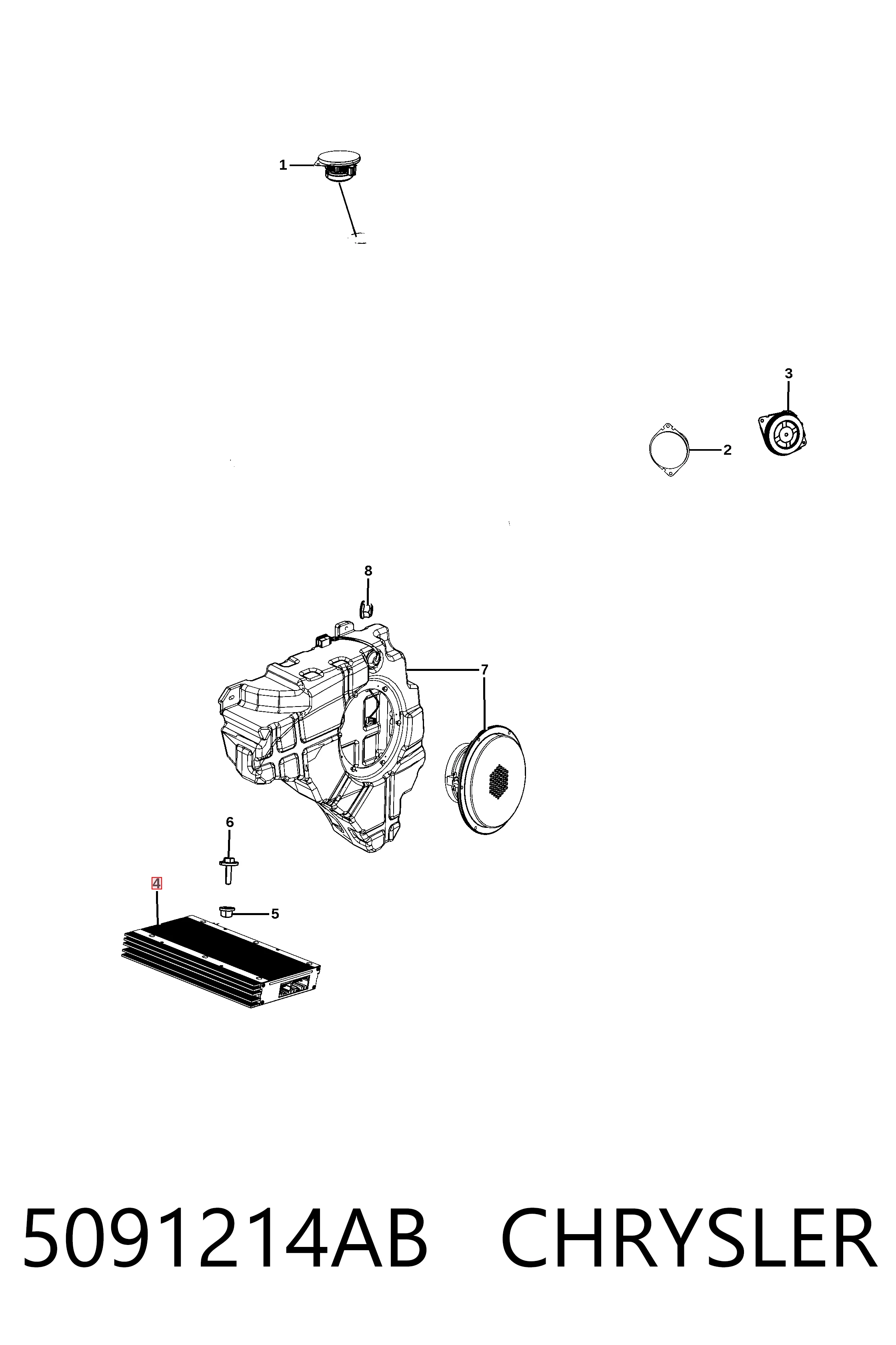 Купити K68248754AE Fiat/Alfa/Lancia Підсилювач звуку аудіосистеми