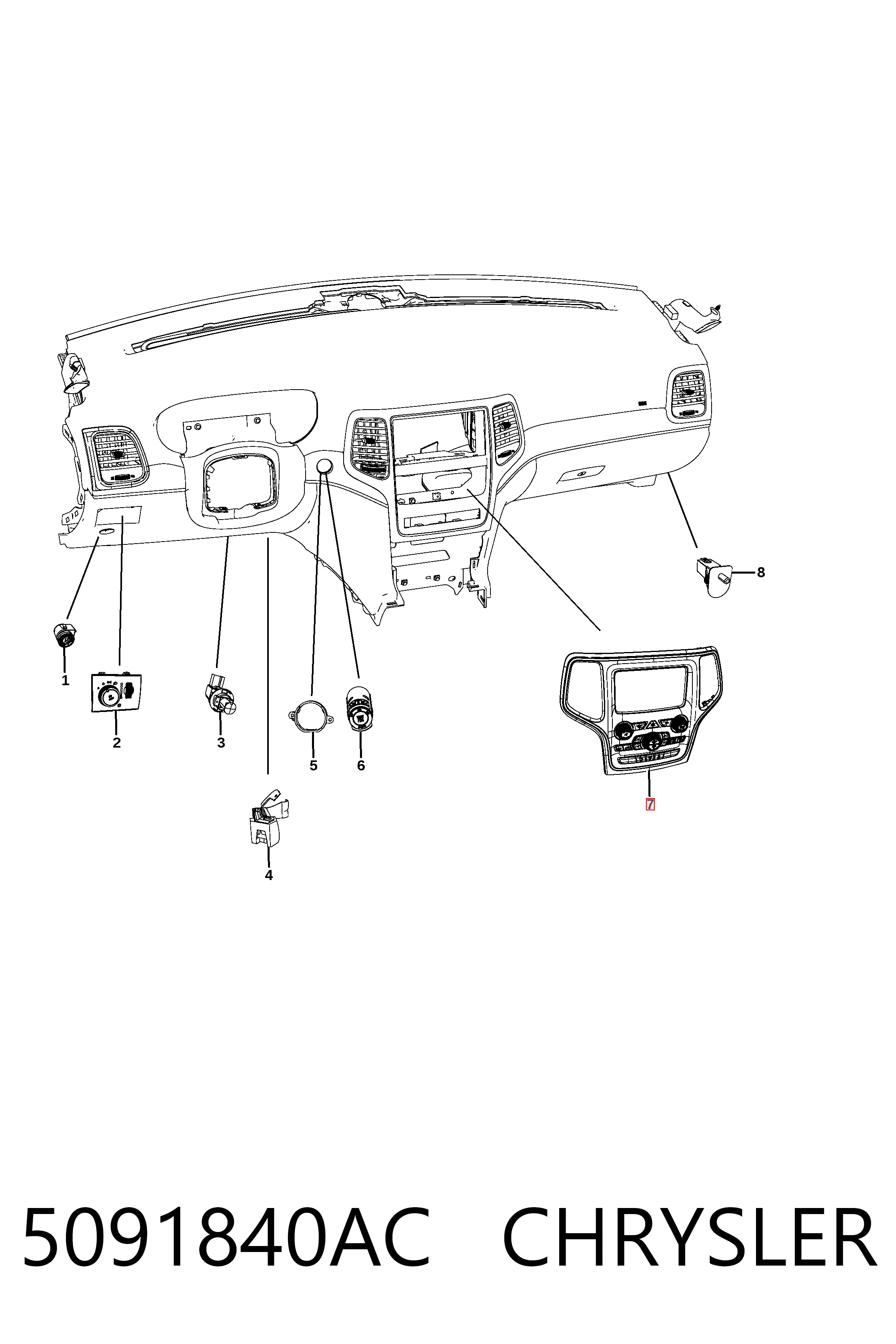 Регулятор вентилятора обігрівача Fiat/Alfa/Lancia K05091840AE ціна, від 47.12 USD