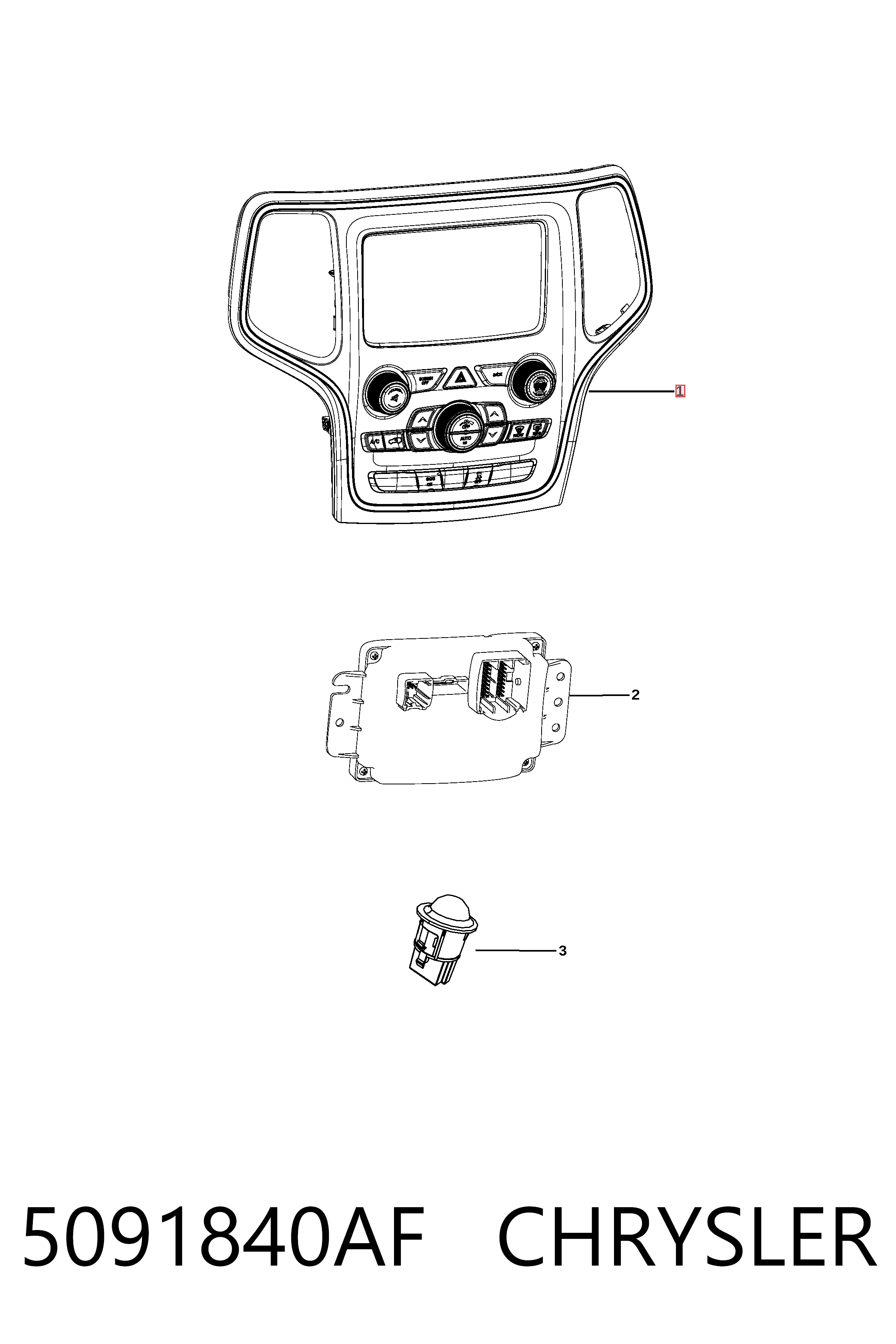 Купити K05091840AE Fiat/Alfa/Lancia Блок управління пічкою