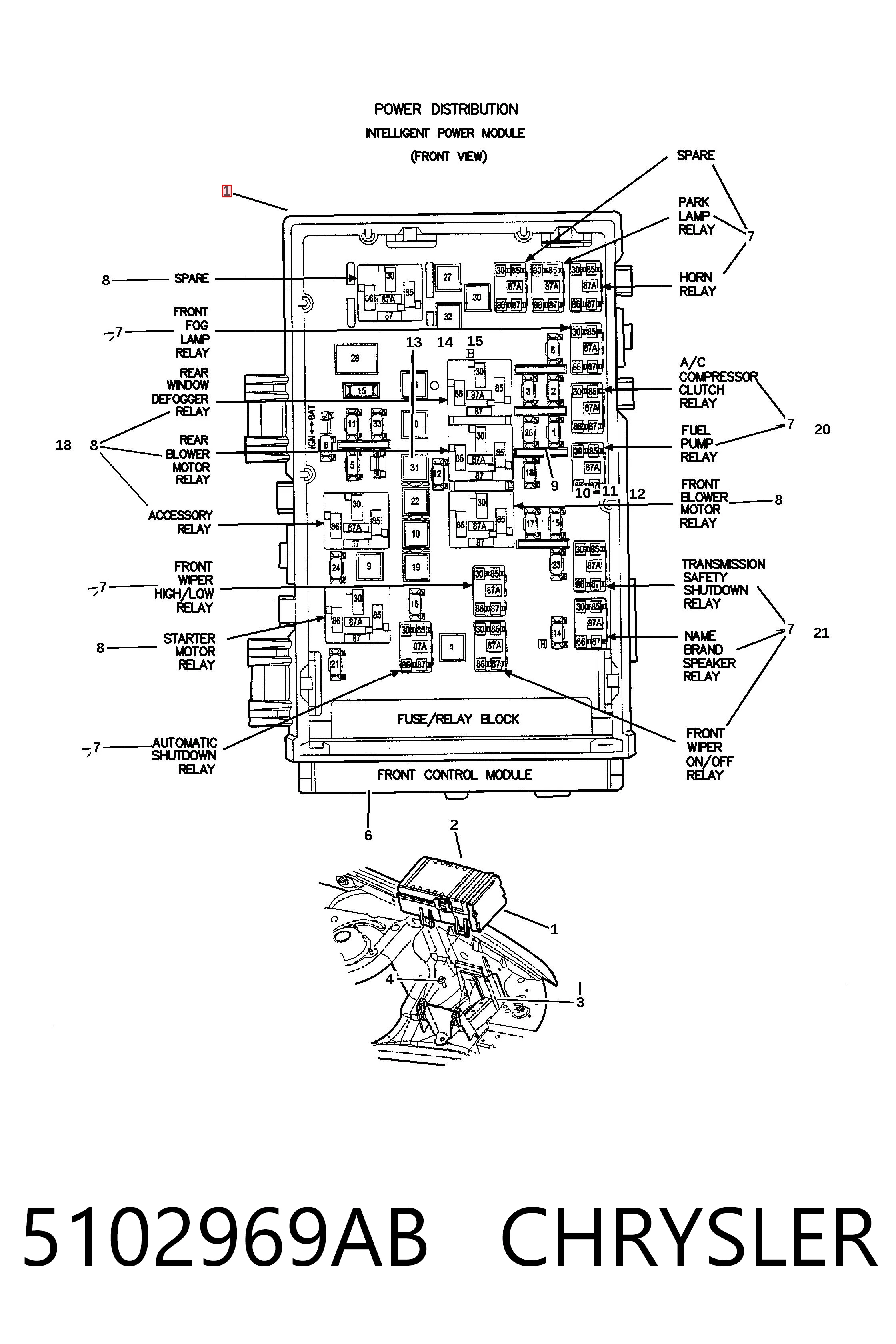 5102969AB Chrysler Реле запобіжників