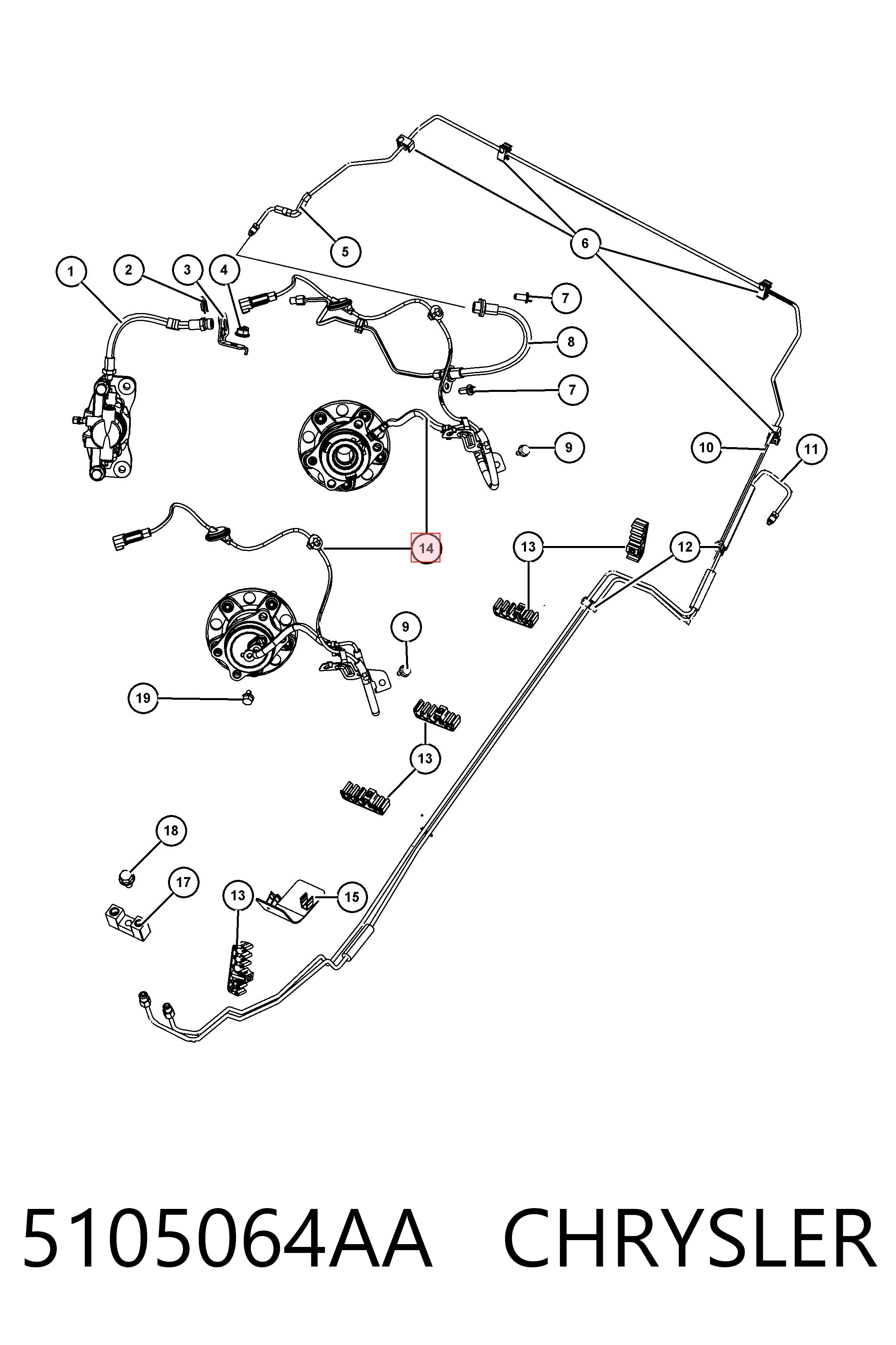 Датчик АБС задній правий Fiat/Alfa/Lancia K05105064AA ціна, від 10.76 USD
