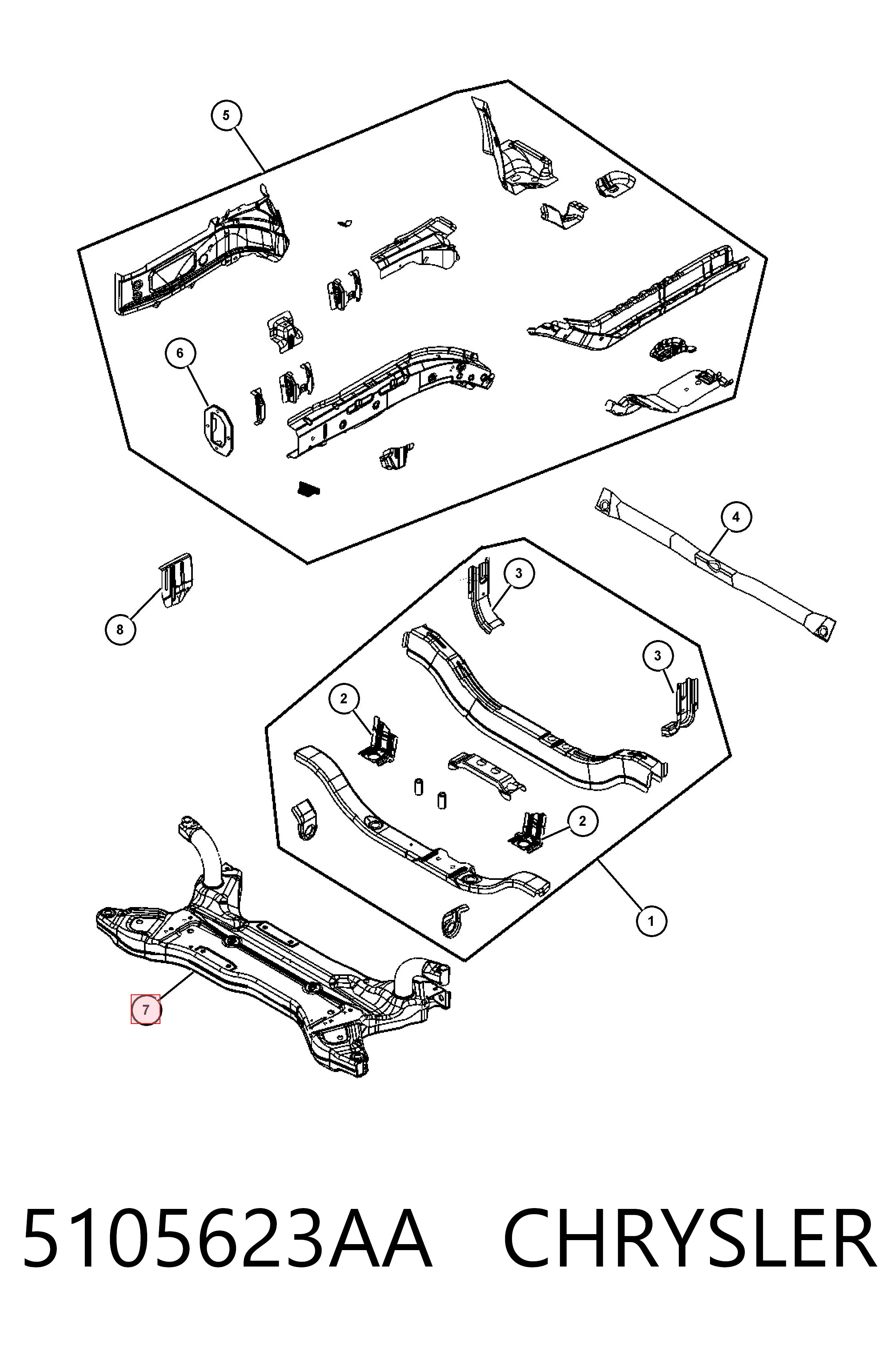 K05105623AD Fiat/Alfa/Lancia Передня балка