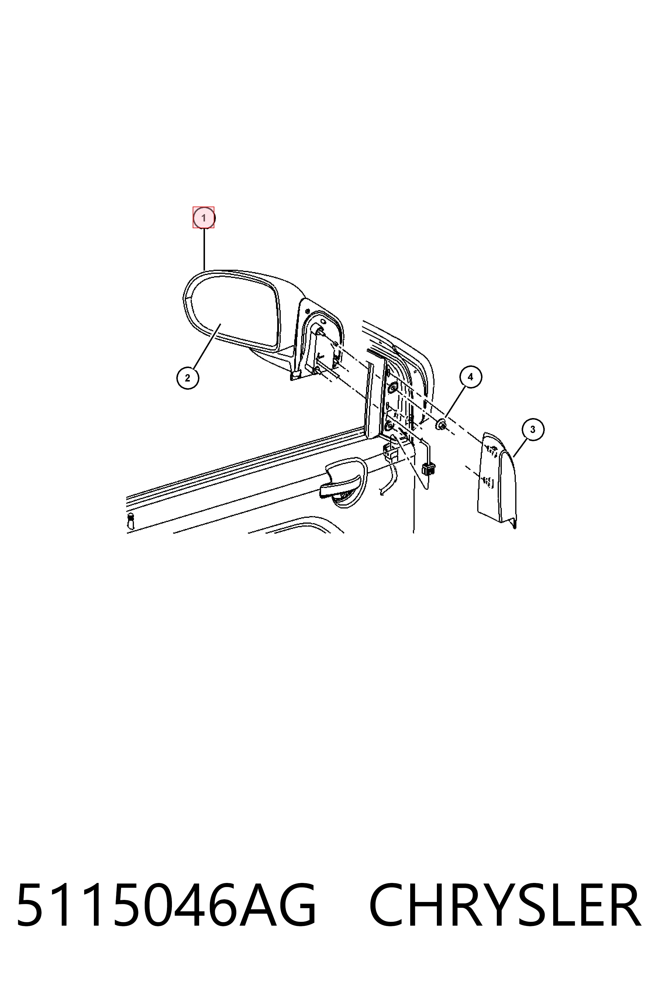 Купити K05115046AF Fiat/Alfa/Lancia Дзеркало праве