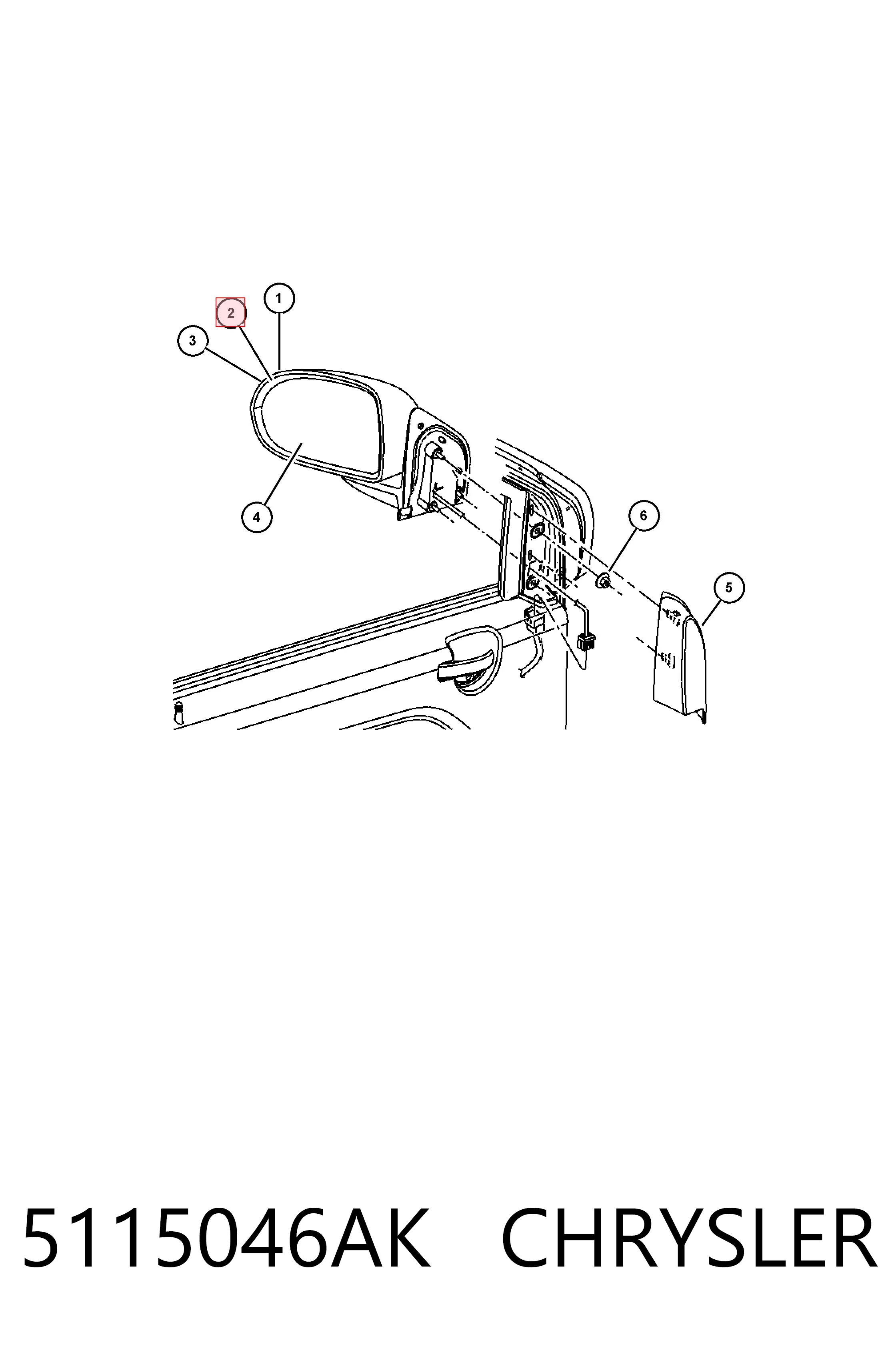 Праве бокове дзеркало Fiat/Alfa/Lancia K05115046AF