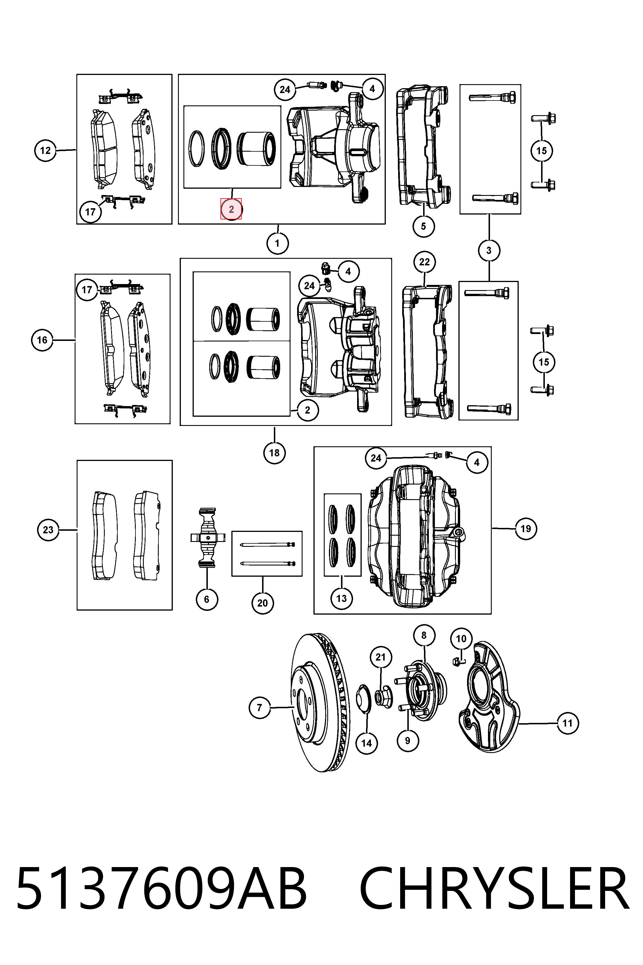 5137609AB Chrysler Гальмо дискове переднє