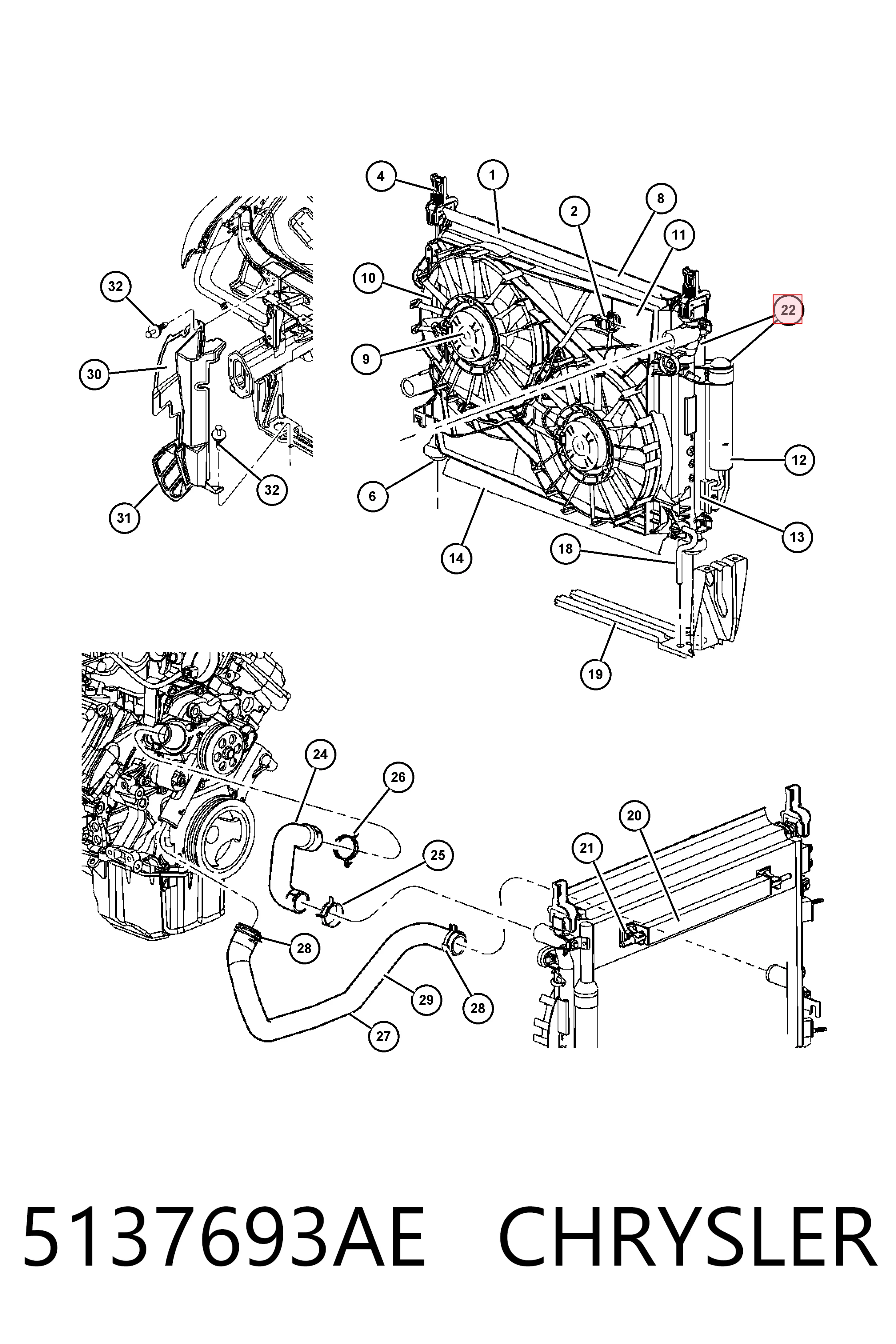 5137693AE Chrysler Конденсатор