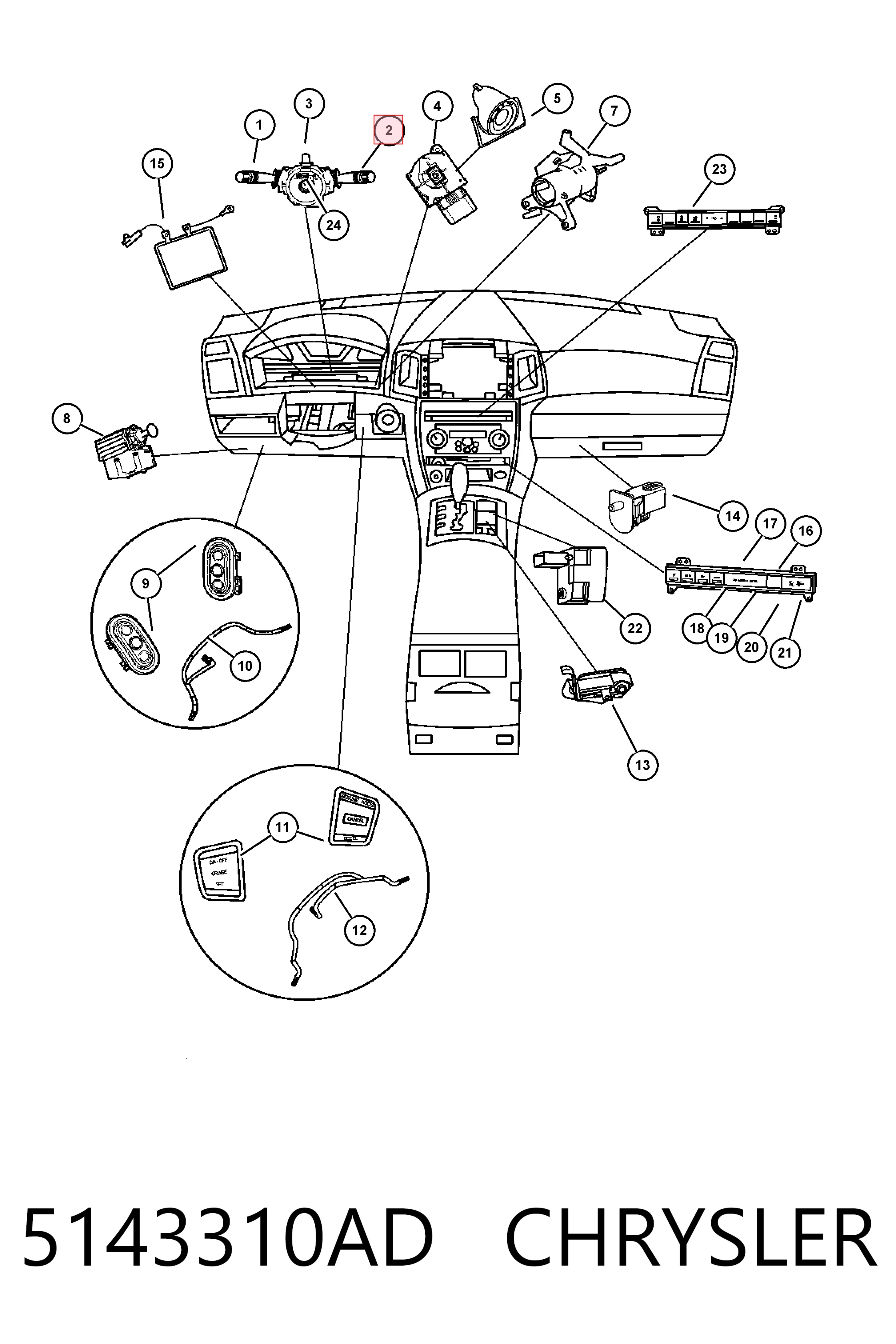  Fiat/Alfa/Lancia K05143310AC ціна, від 23.98 USD