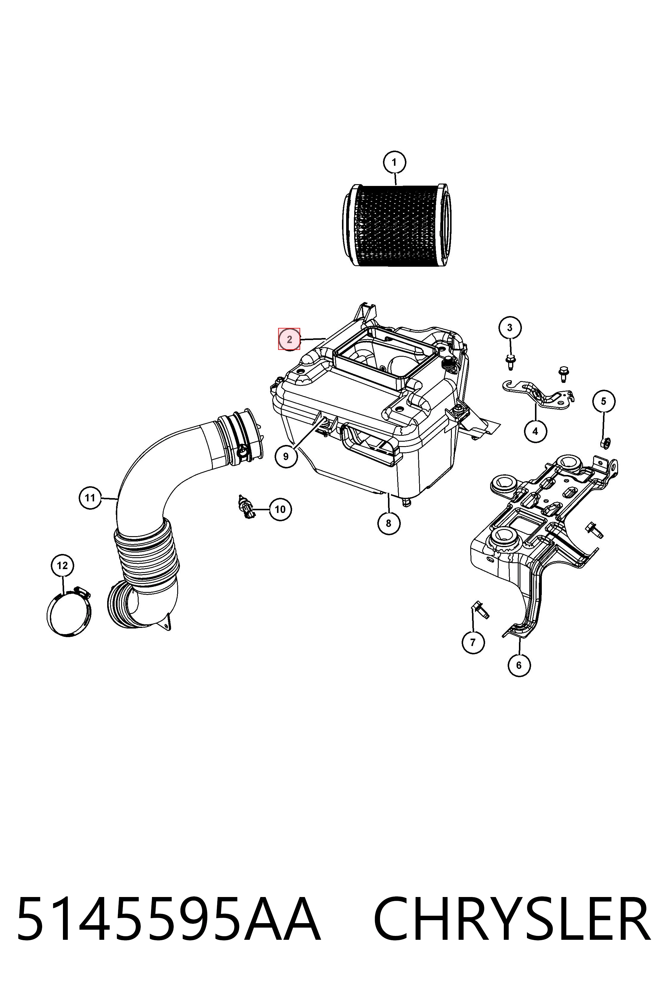 5145595AA Chrysler Коробка фільтра