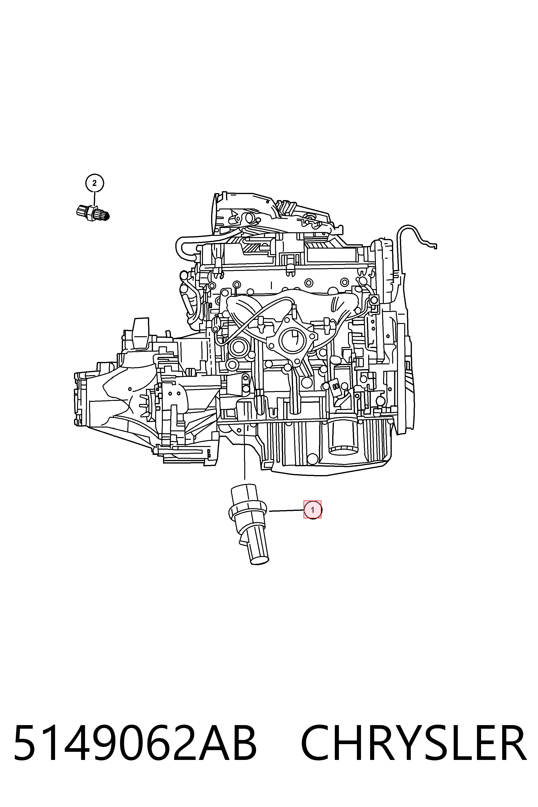 Купити K05149062AB Fiat/Alfa/Lancia Датчик тиску масла