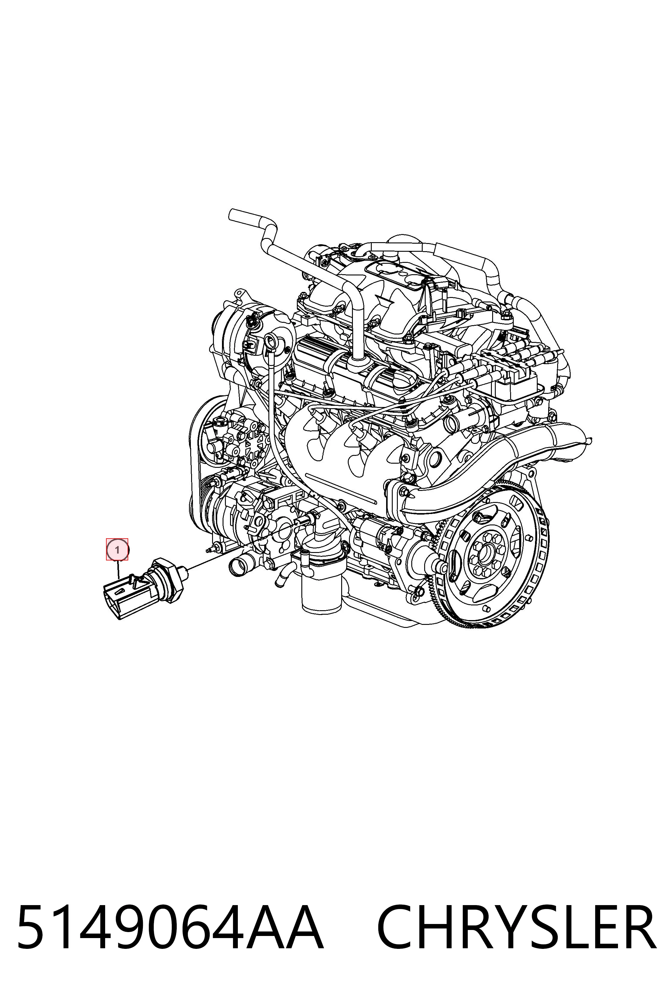 5149064AA Chrysler Датчик показника тиску масла