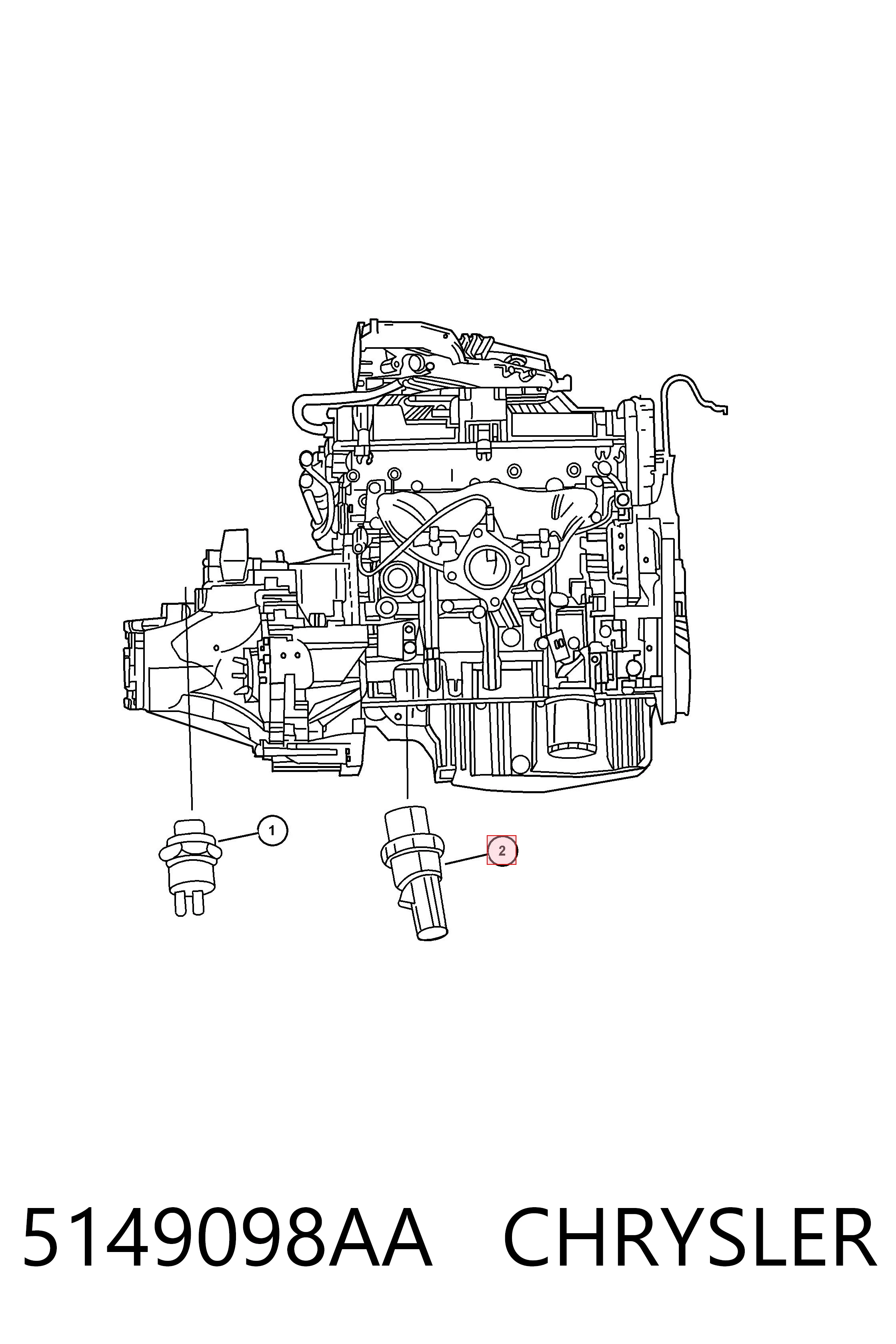 5149098AA Chrysler Датчик показника тиску масла
