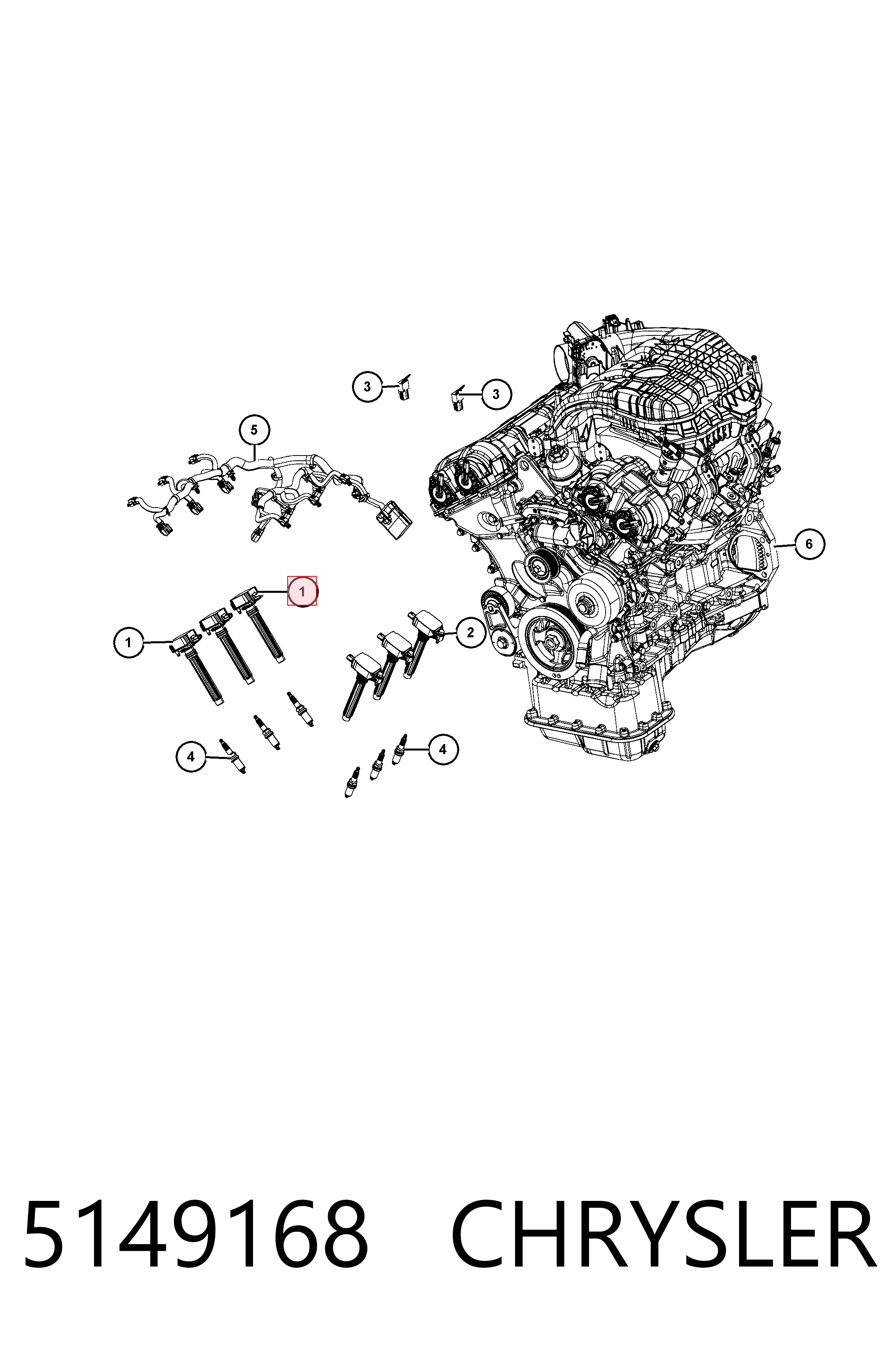 5149168 Chrysler Котушка запалювання
