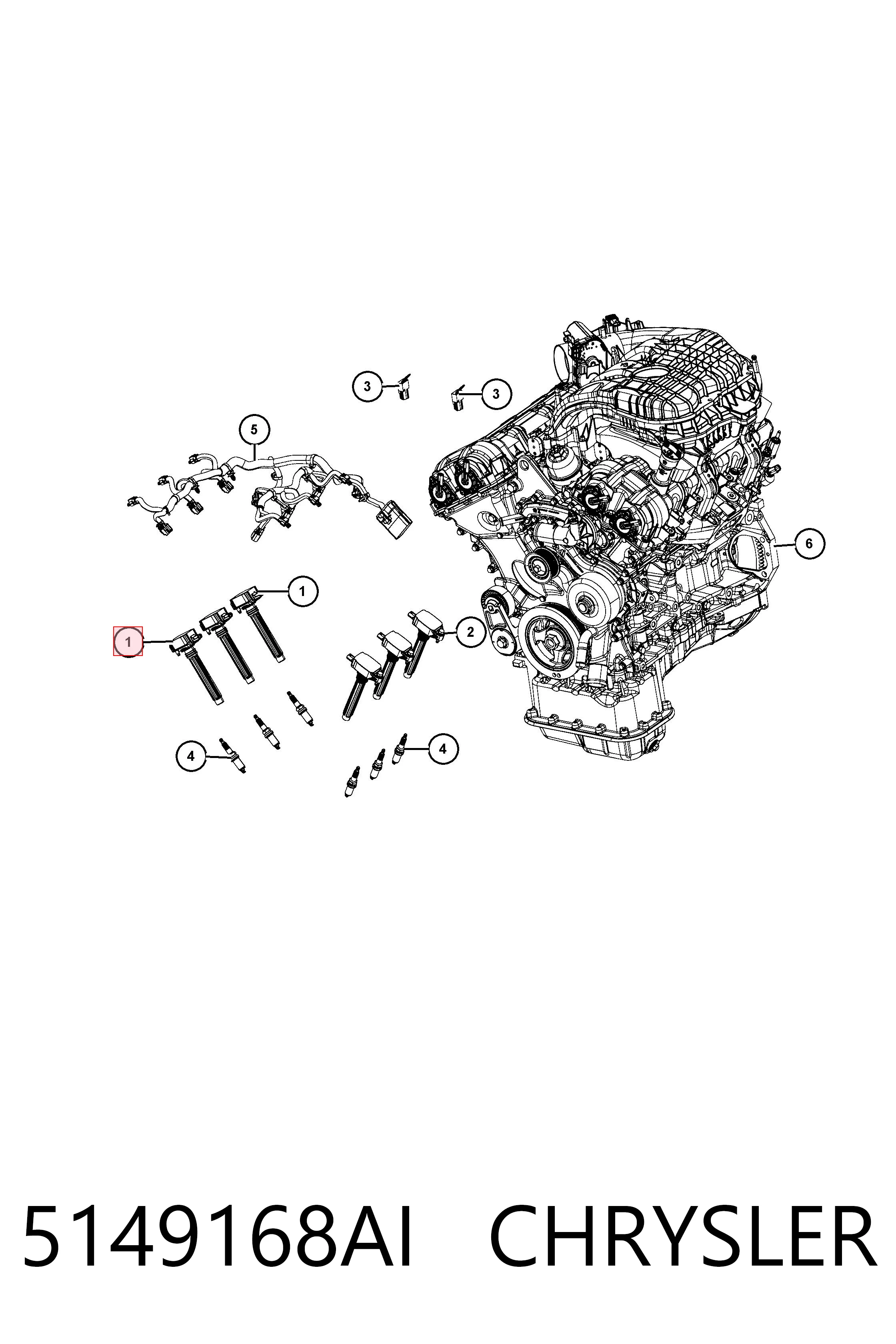 5149168AI Chrysler Котушка запалювання