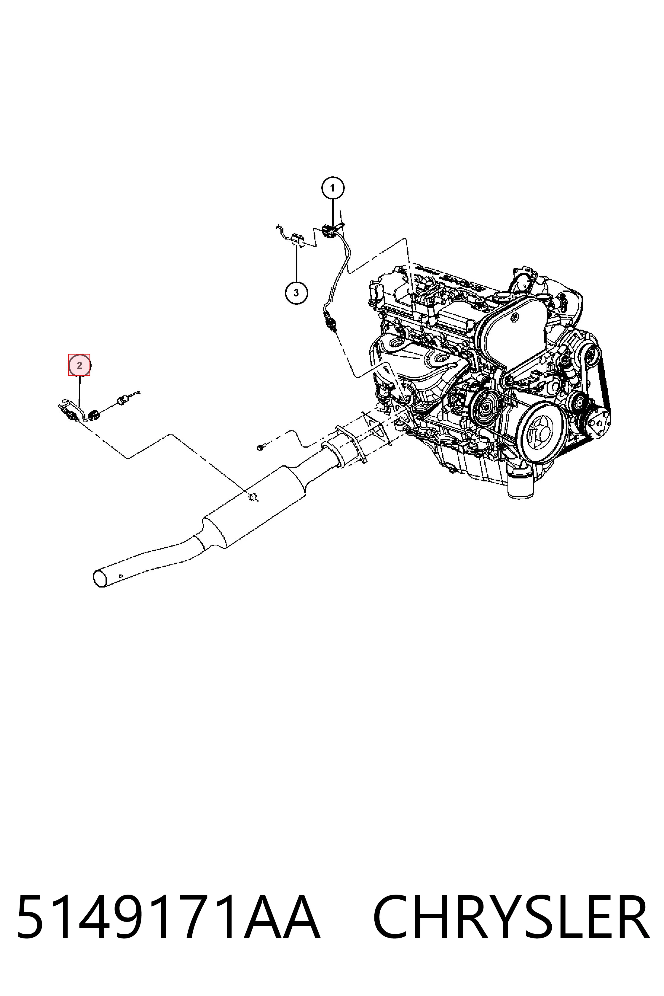 5149171AA Chrysler Датчик кисню