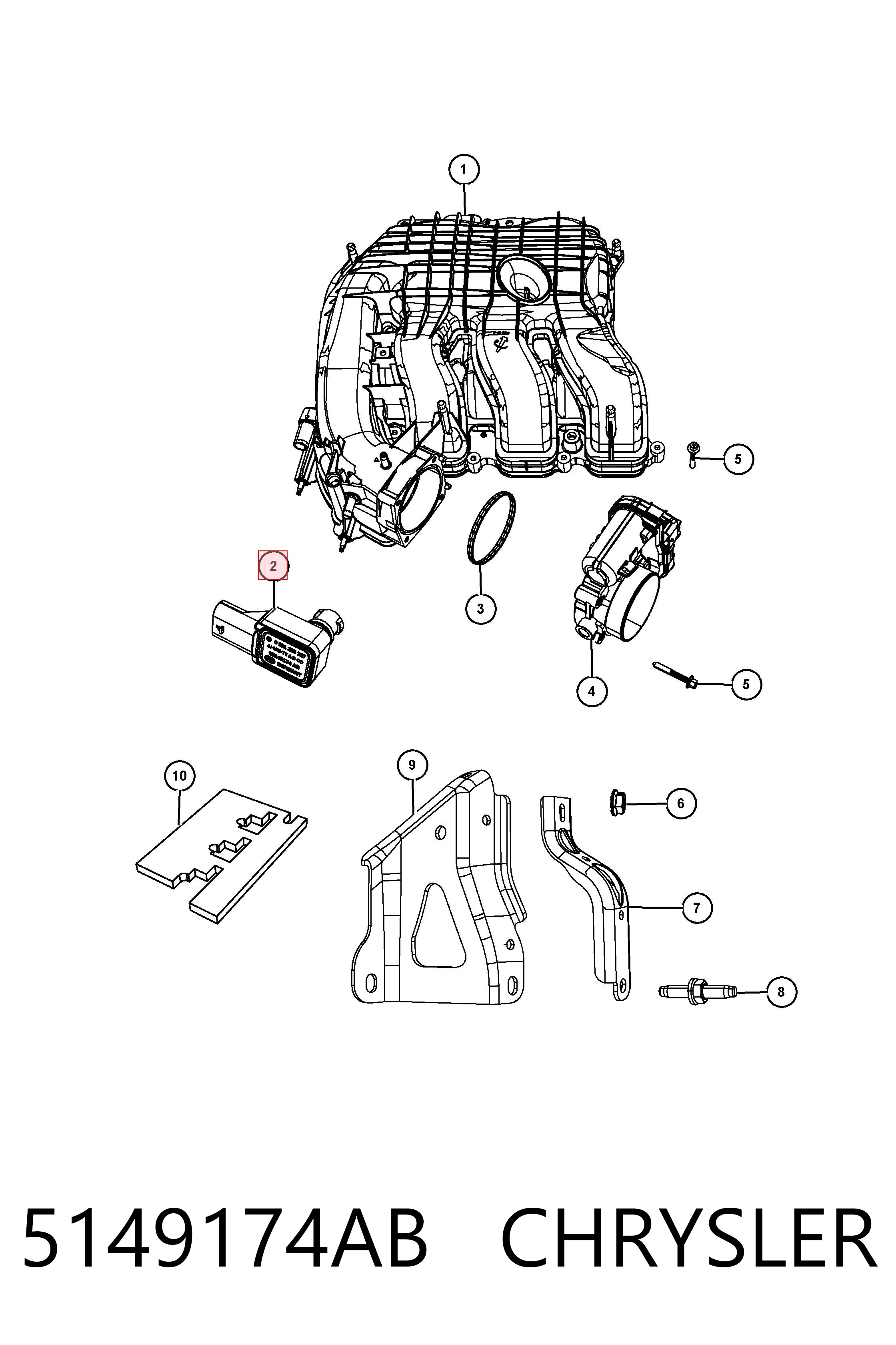 5149174AB Chrysler Датчик наддува