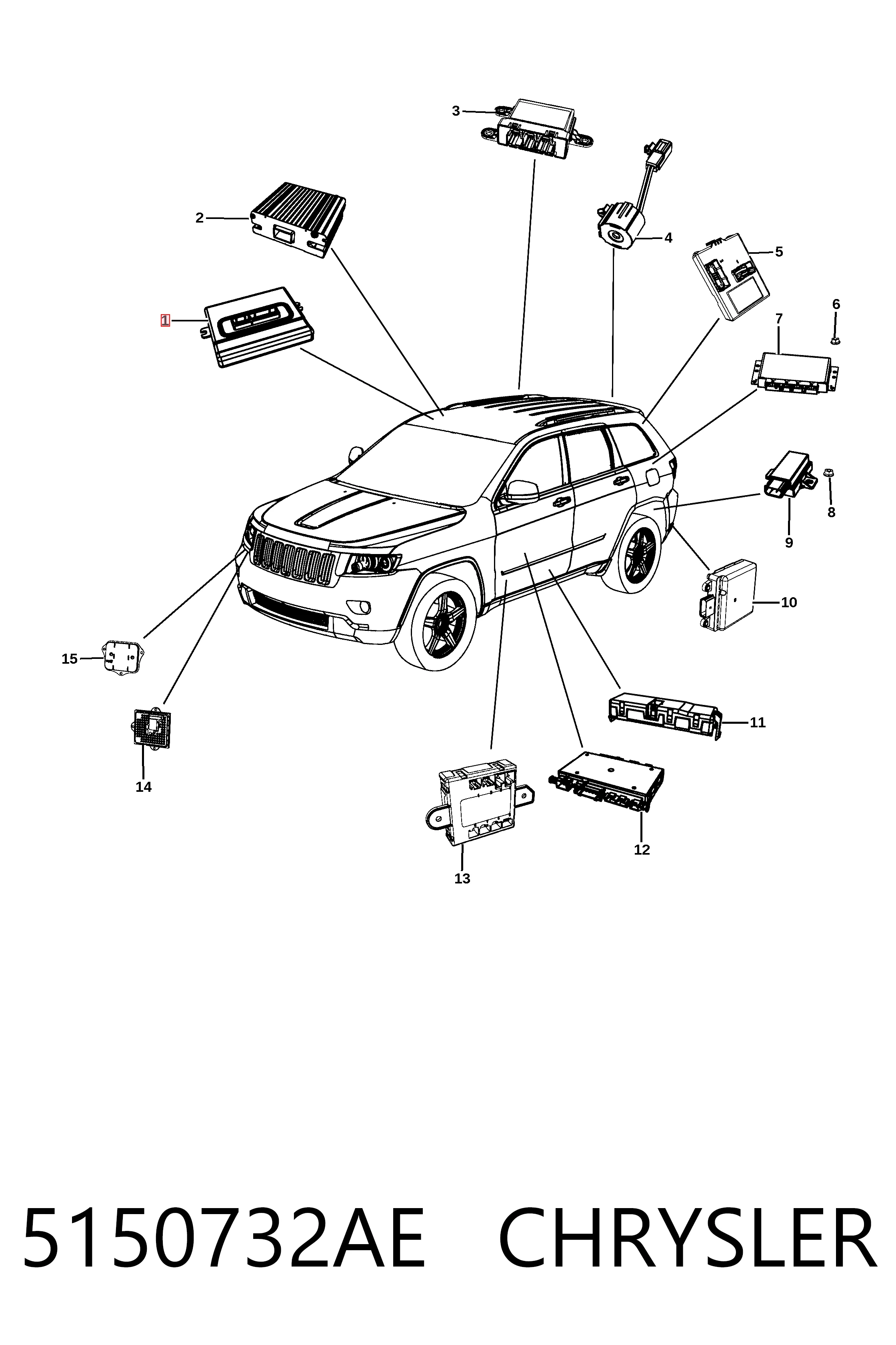 Купити K05150732AC Fiat/Alfa/Lancia Модуль керування роздавальної коробкою