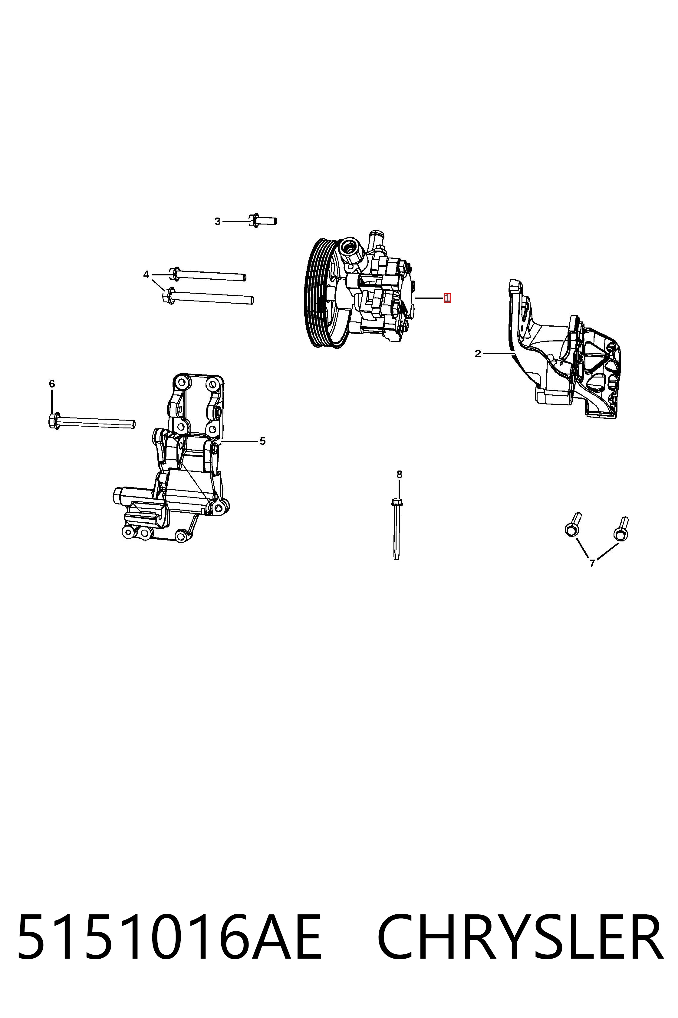 5151016AE Chrysler Насос гідропідсилювача