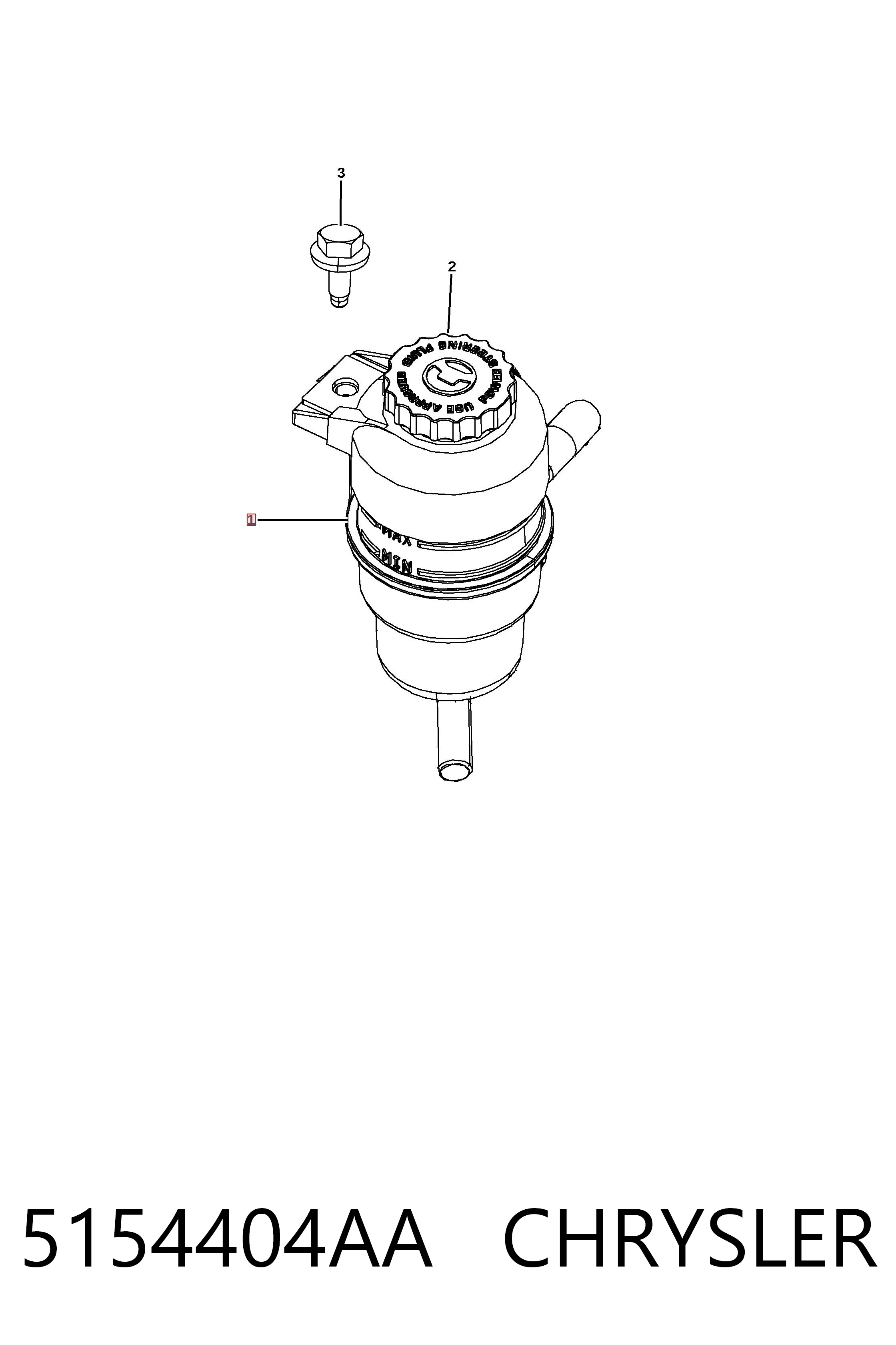 5154404AA Chrysler Бачок гідропідсилювача керма