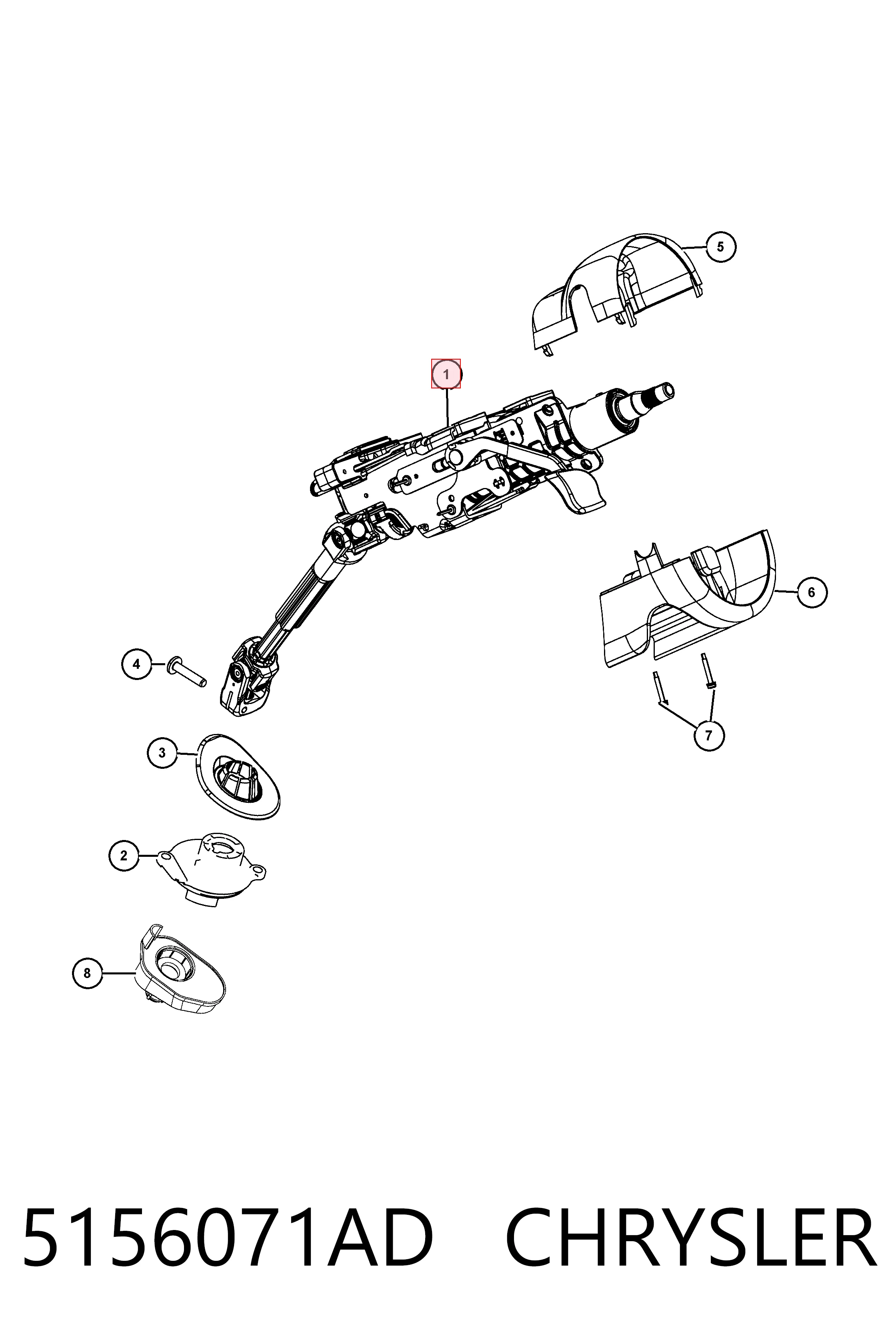 5156071AD Chrysler Колонка рульового управління